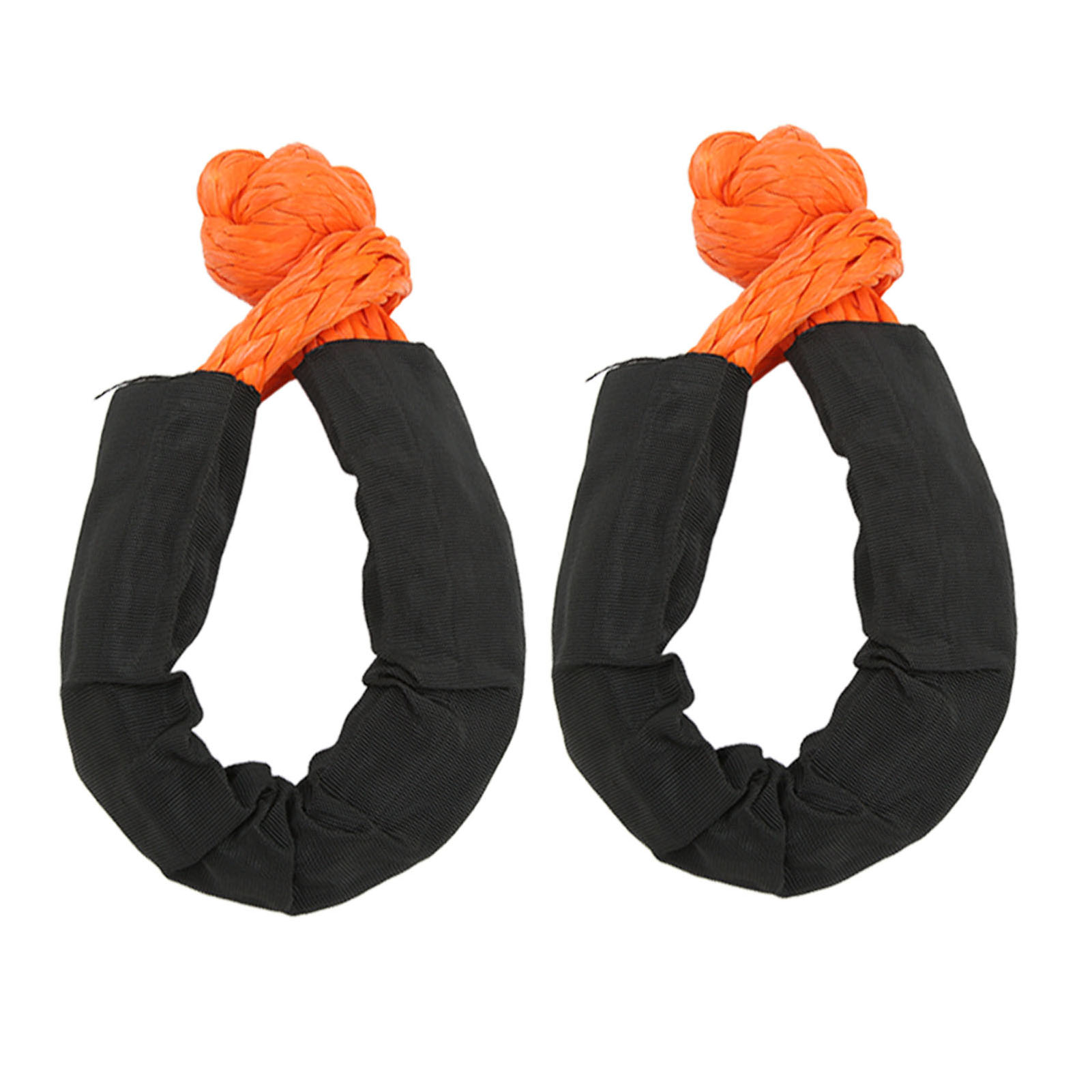 Set Mit 2 Toivize 13 Mm Uhmwpe Orangefarbenen Softschäkeln, 20t Zugfestigkeit, Für 4x4 Offroad-bergung