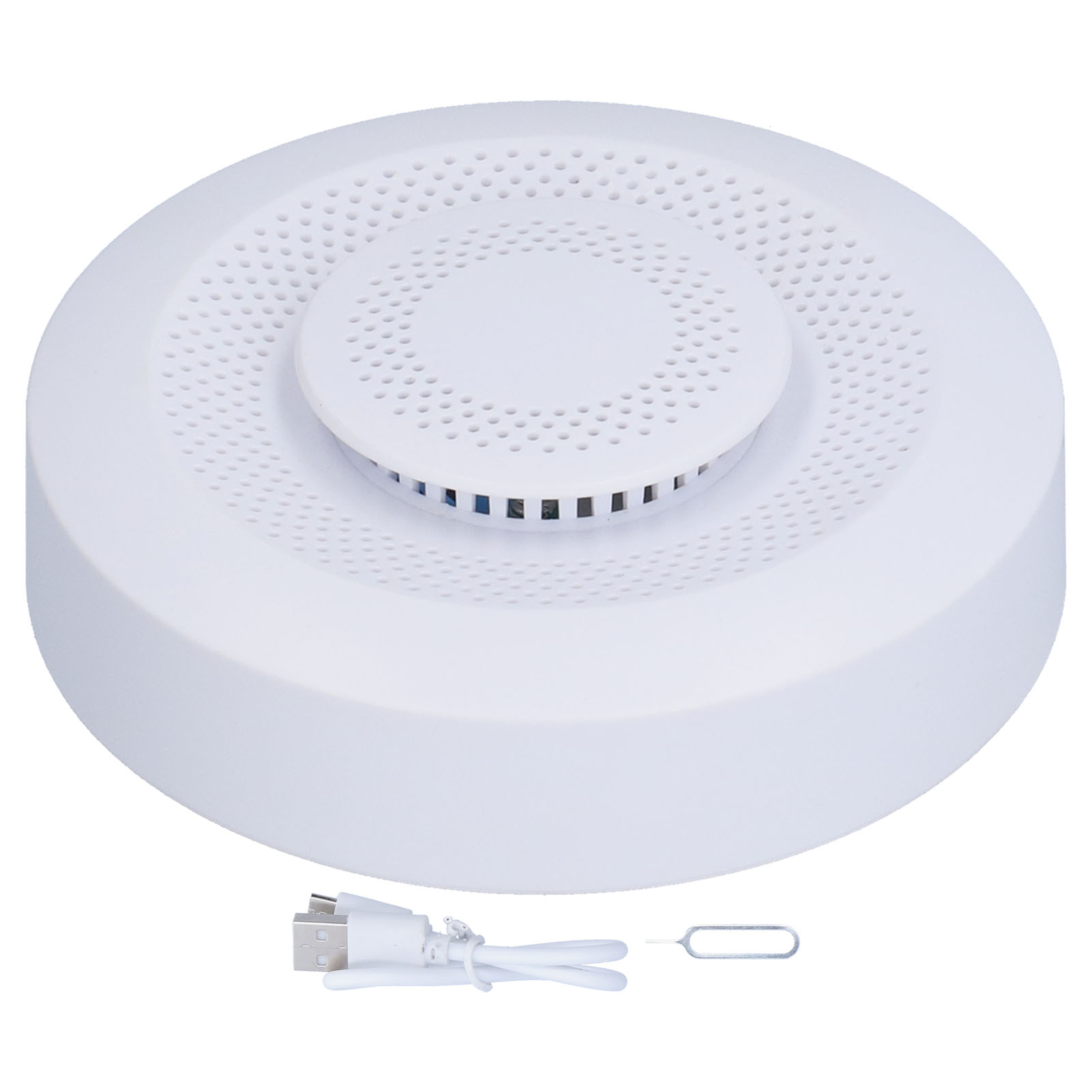 Toivize Airbox02 Intelligenter Wlan-luftqualitätsdetektor Für Co2, Formaldehyd, Voc, Temperatur Und Luftfeuchtigkeit, Tuya Pvc, 9 Cm