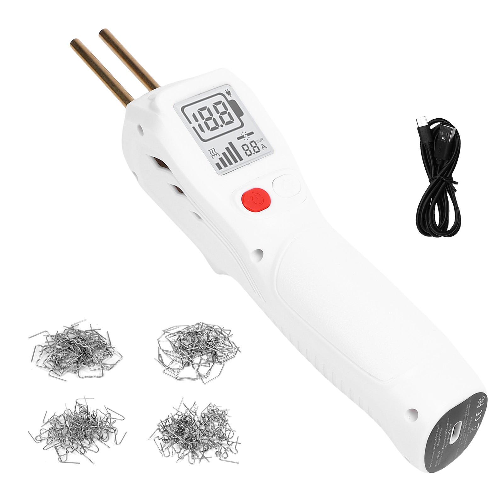 Toivize Pwg-2 Akku-lötset Für Kunststoffe, 550 °c Schnelllöttemperatur, 200 Klammern, 5000-mah-akku, Reparatur Von Abs, Pp Und Tpo, Weiß