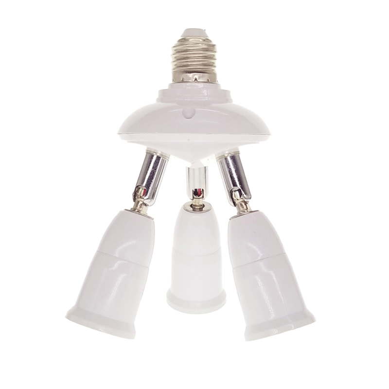 E27-fassungsadapter 1 Auf 3 Toivize Abs-metall-schwenkköpfe Universal 90-240v Für Led-lampen Im Innen- Und Außenbereich