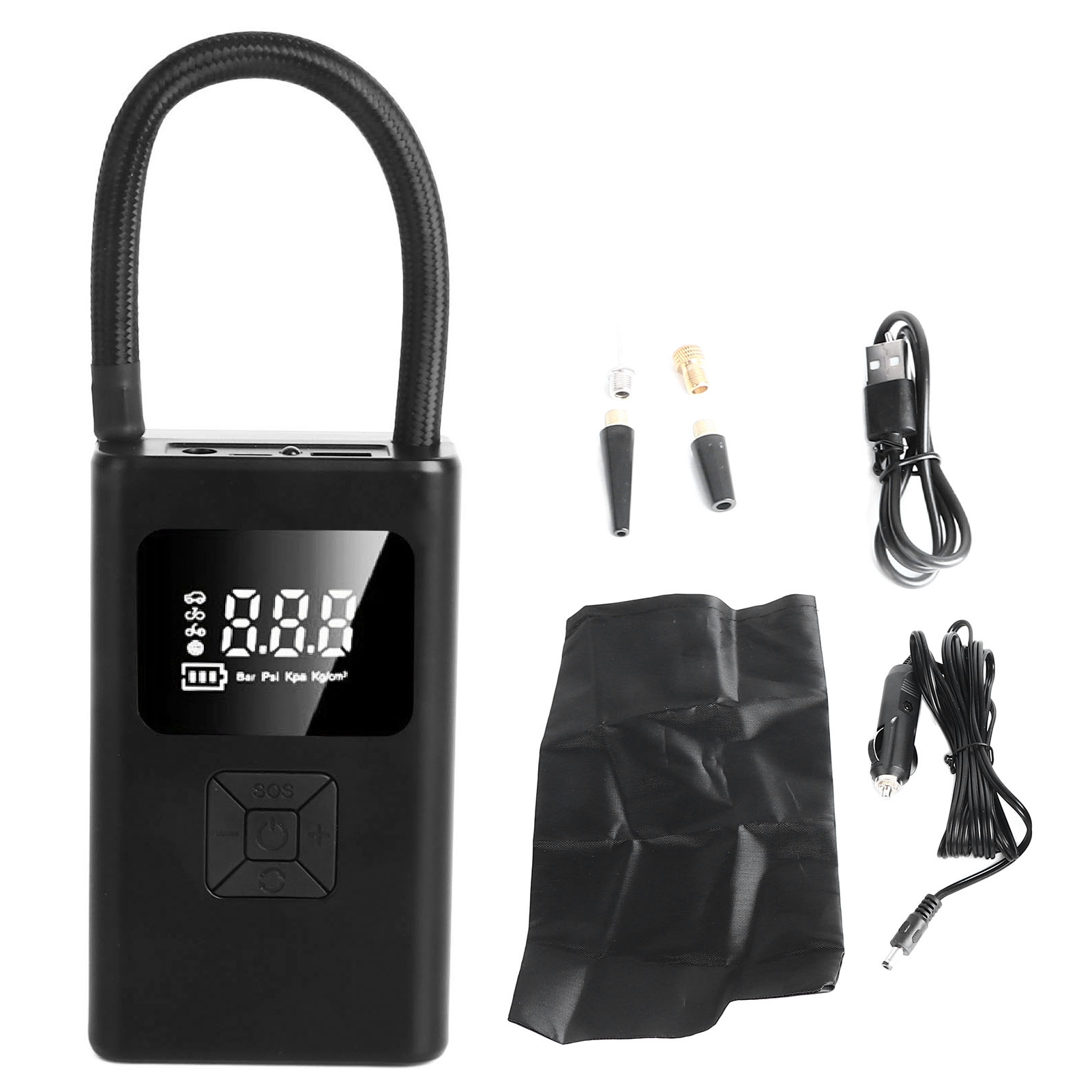 Toivize 130 Psi Tragbarer, Kabelloser Reifenfüller Mit Digitalanzeige Und 4000 Mah Akku Für Autos, Motorräder, Fahrräder Und Led-ballons