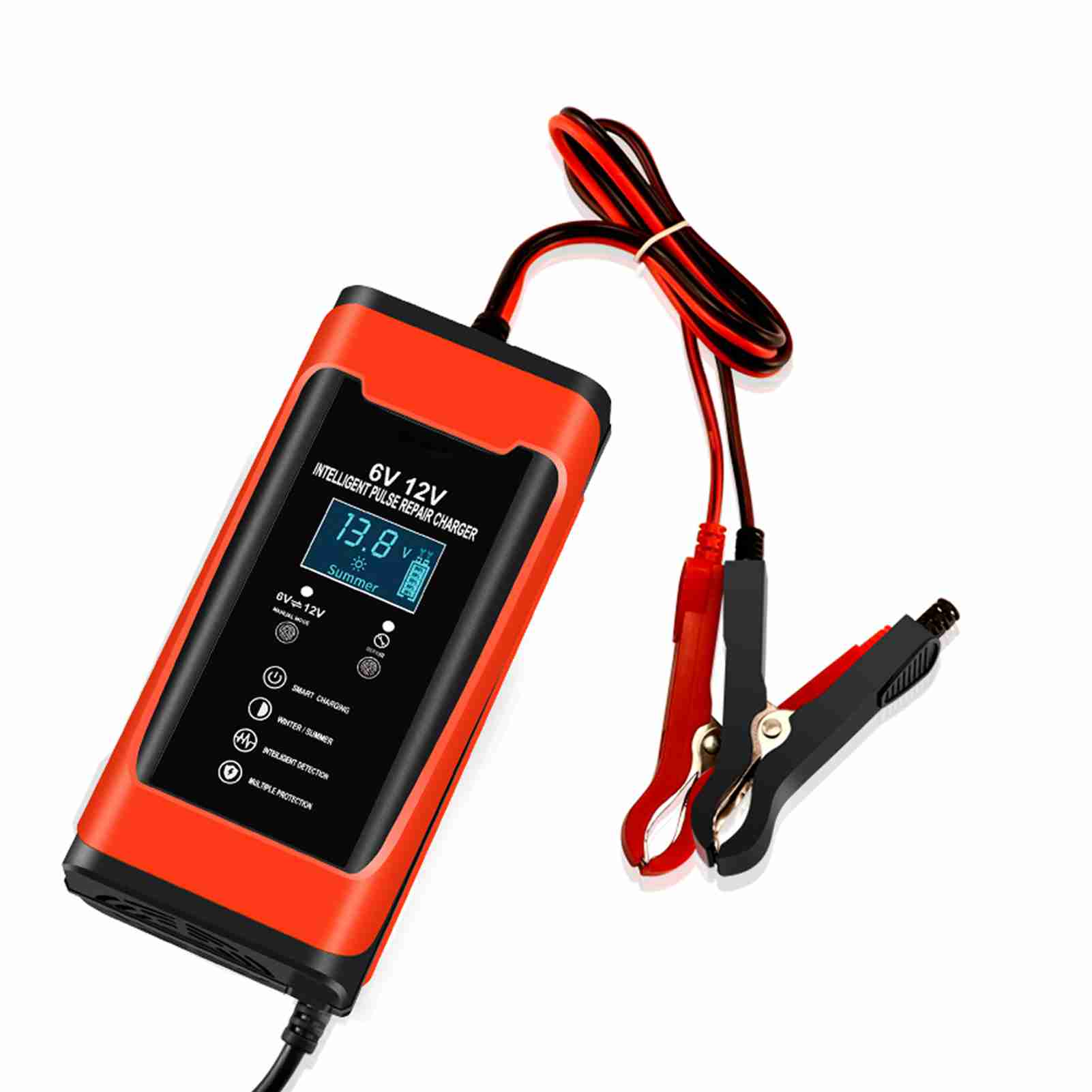 Toivize 6v/12v Smart Lcd Impuls-bleiakku-ladegerät Für Autos Und Motorräder