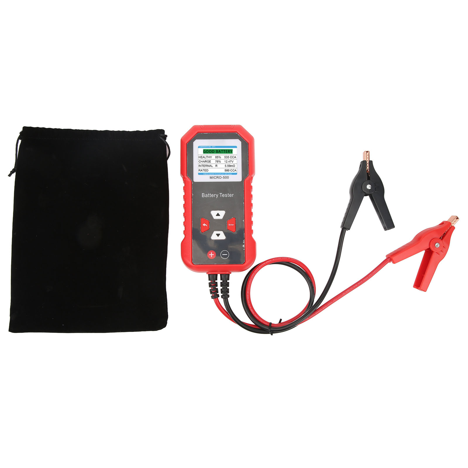 Toivize Micro-500 12v Batterietester Mit Farb-lcd-bildschirm, Testet Lithium-, Agm- Und Gel-batterien.