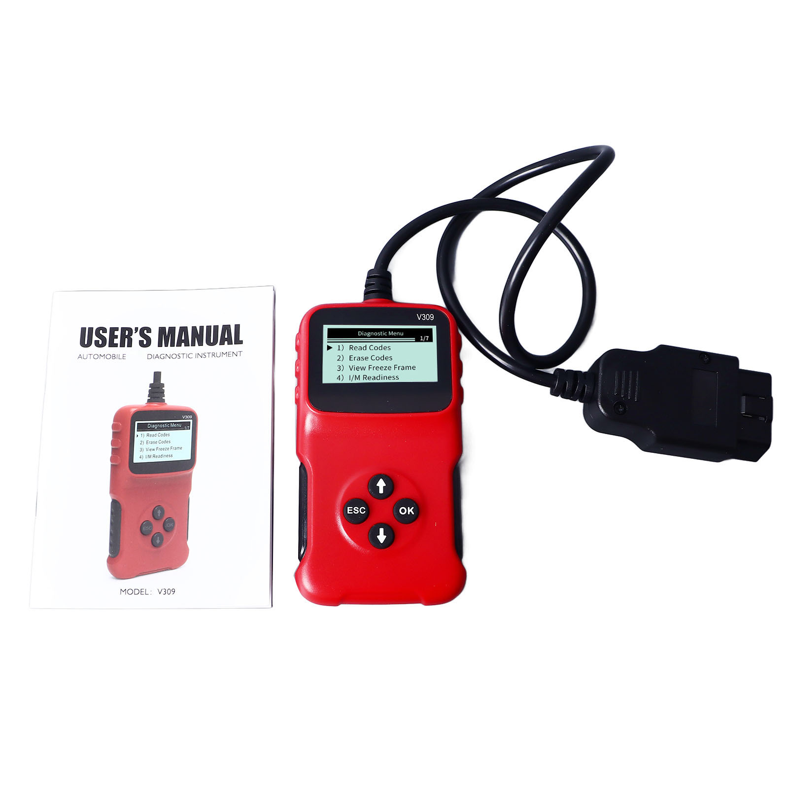 Toivize Obd2-scanner, 12v Multifunktions-fehlercodeleser Für Die Motordiagnose An Benzin- Und Dieselfahrzeugen