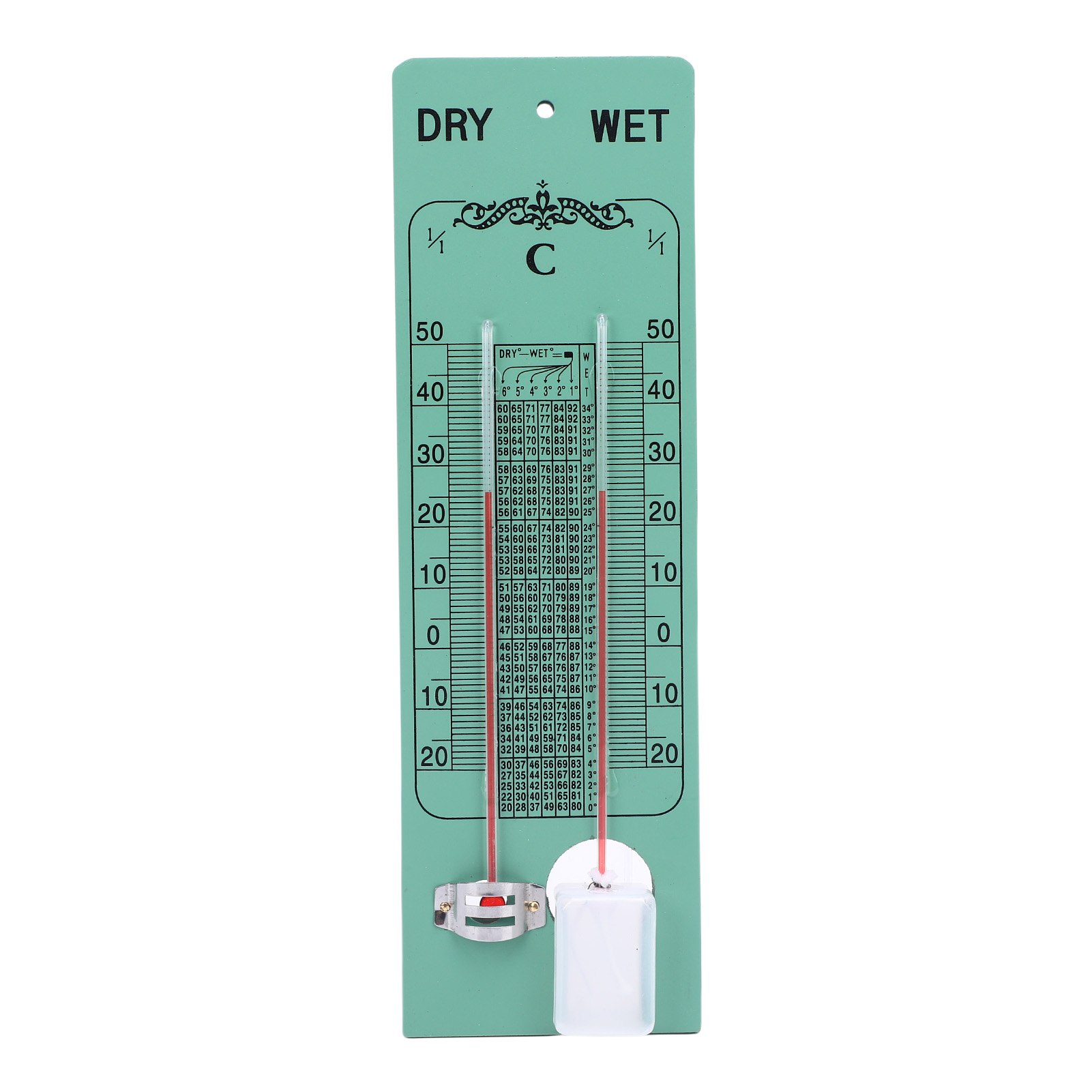 Impa370251 Marine-psychrometer, Holz-kunststoff, Doppelkolben-hygrometer, Hohe Präzision, Korrosionsbeständig Für Boote