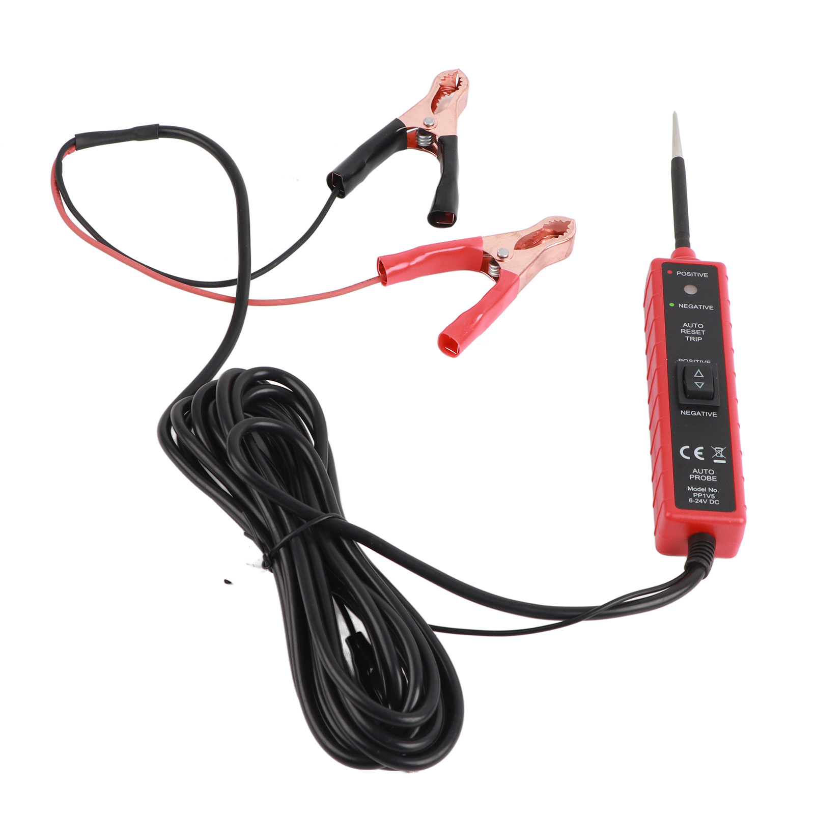 Universeller 6–24-v-kfz-stromkreistester Mit Roter/grüner Led, Polaritäts- Und Durchgangsprüfung, 4 M Kabel, Verstärktes Abs-gehäuse