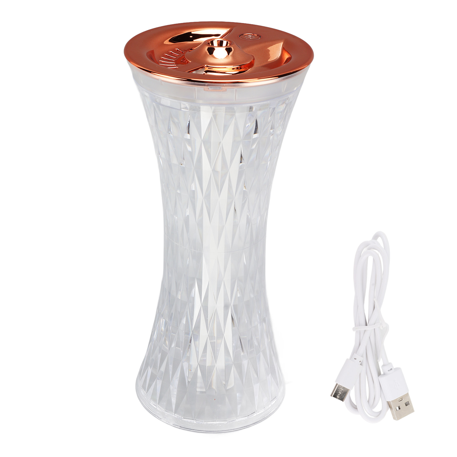 3-in-1 Luftbefeuchter In Roségold: Duftöl-diffusor, Rgb-led-nachtlicht, Leise, Usb-c-anschluss, 270 Ml Fassungsvermögen – Ideal Für Schlafzimmer Oder Büro.