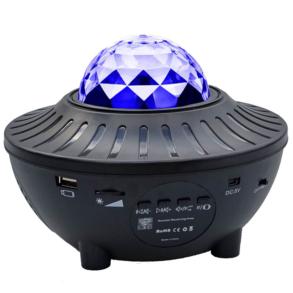 Toivize Usb-led-projektor, Bluetooth-lampe Mit Sternenhimmel- Und Wasserwelleneffekten, 4 Farben, Fernbedienung, Beruhigendes Ambiente