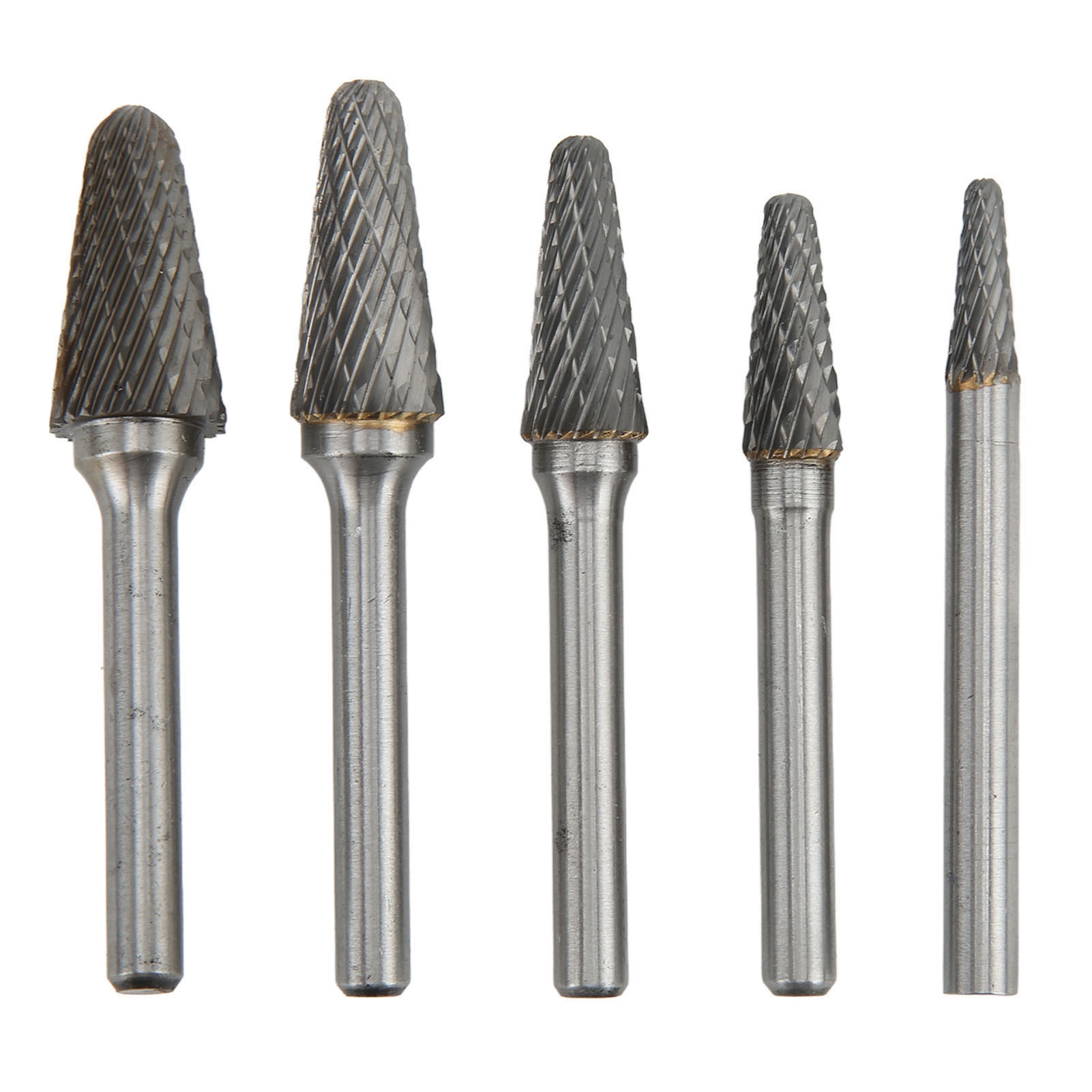 Satz Mit 5 Ortvai Lx Doppelverzahnungs-hartmetallfräsern Mit 6-mm-schaft Zum Gravieren Und Polieren Von Metall Und Holz