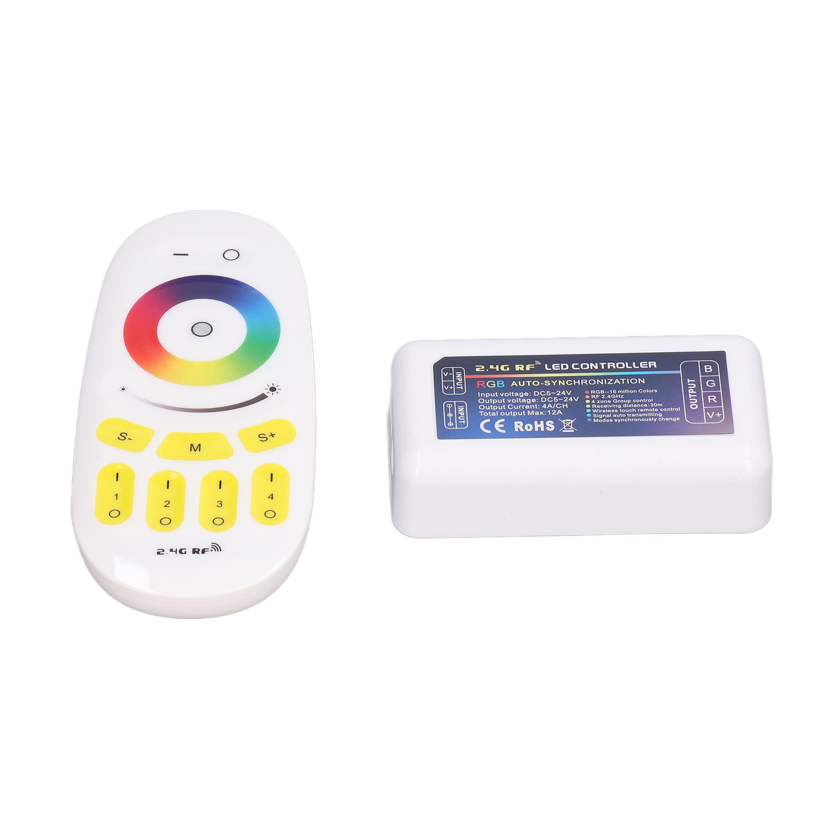 2,4-ghz-rgb-led-controller Mit Touchscreen, Milight-kompatibel, 4 Zonen, 5–24 V, Gemeinsame Anode, Für Ambientebeleuchtungsstreifen Im Wohnbereich
