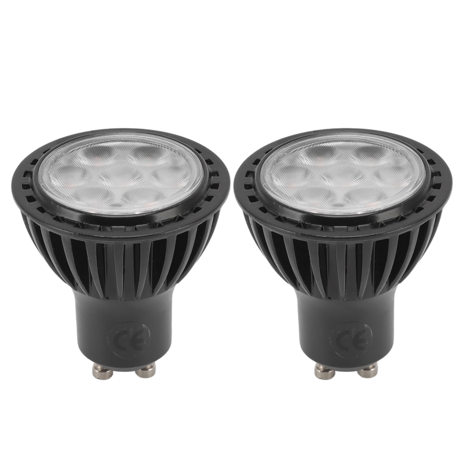 2er-pack Gu10 7w 3000k Warmweiße Led-lampen, Aluminium-pc, Innenbeleuchtung Für Küche Und Bad