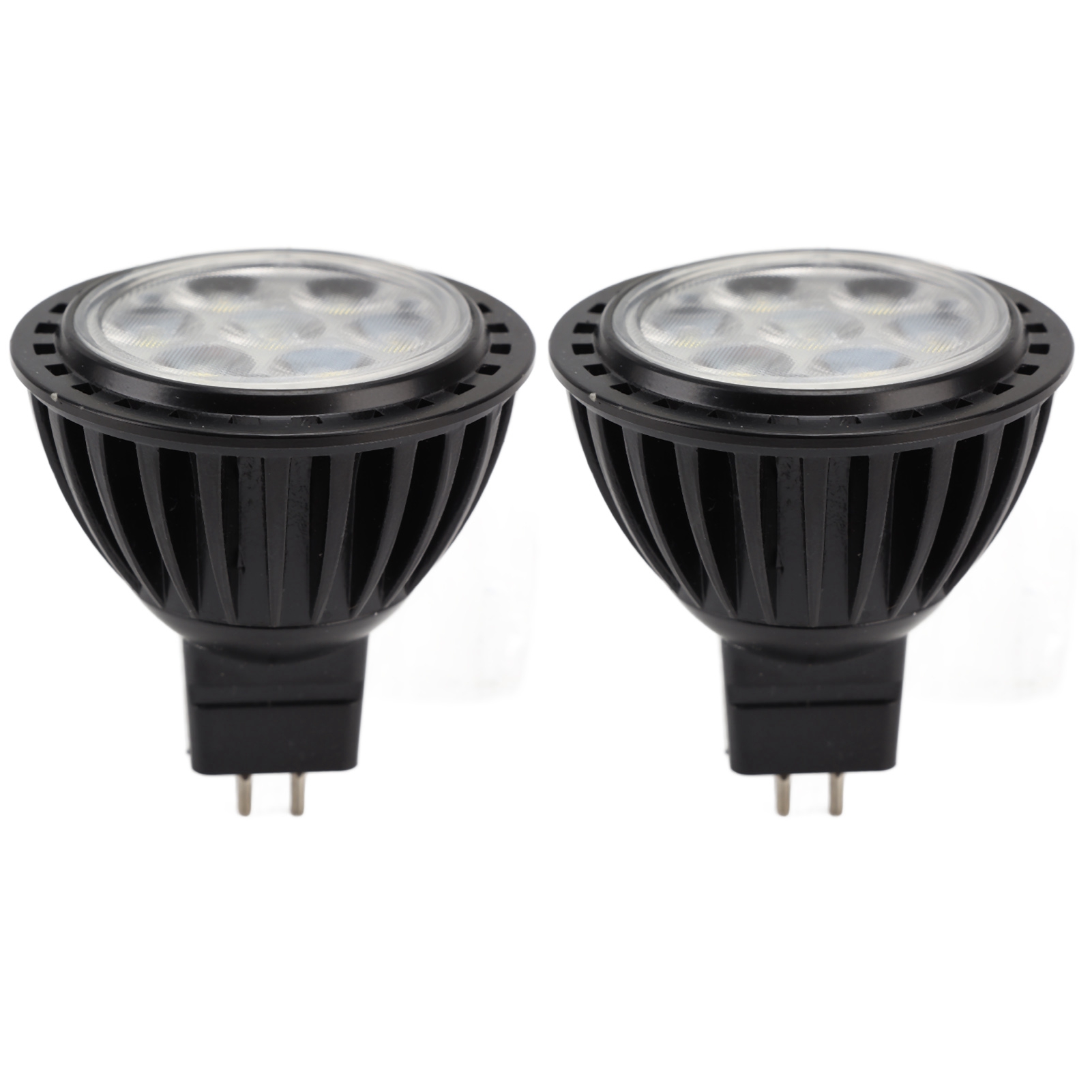 2er-pack Mr16 Gu5.3 7w Led-lampen, Warmweiß (2700k), Energiesparend, Aluminium-polycarbonat, 110–240 V, Für Den Innenbereich
