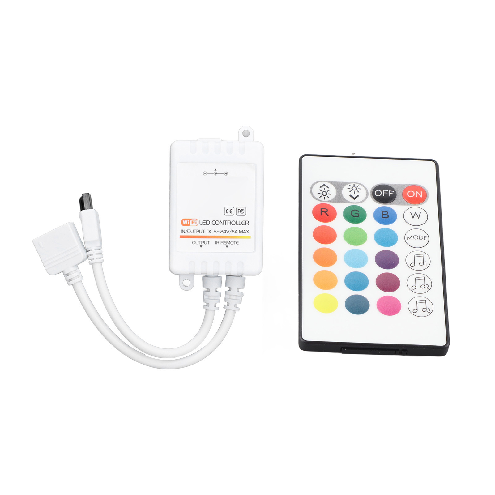 Toivize Tuya 4-kanal Rgb-led-controller Mit Wlan/bluetooth, 24-tasten-ir-fernbedienung Und Sprachsteuerung Für Lichtleisten