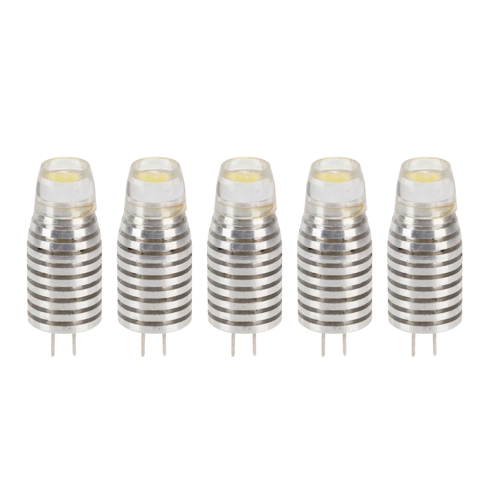 5er-pack G4 12v 1w Led-lampen – Warmweiß 2700k, Aluminium-bipin-sockel, Innen-/außenbeleuchtung, Halogenersatz