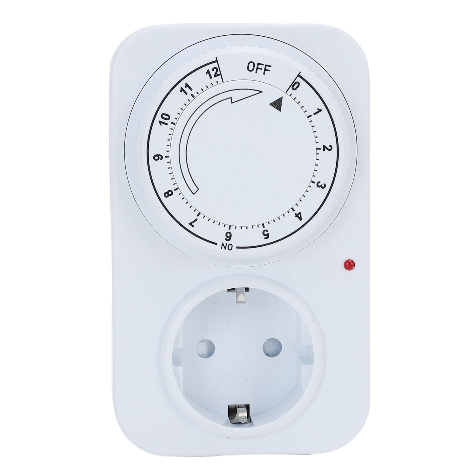 Mechanischer 12-stunden-timer Für Eu-stecker – 16-a-timer Aus Flammhemmendem Polycarbonat, Ideal Für Beleuchtung Und Pumpen