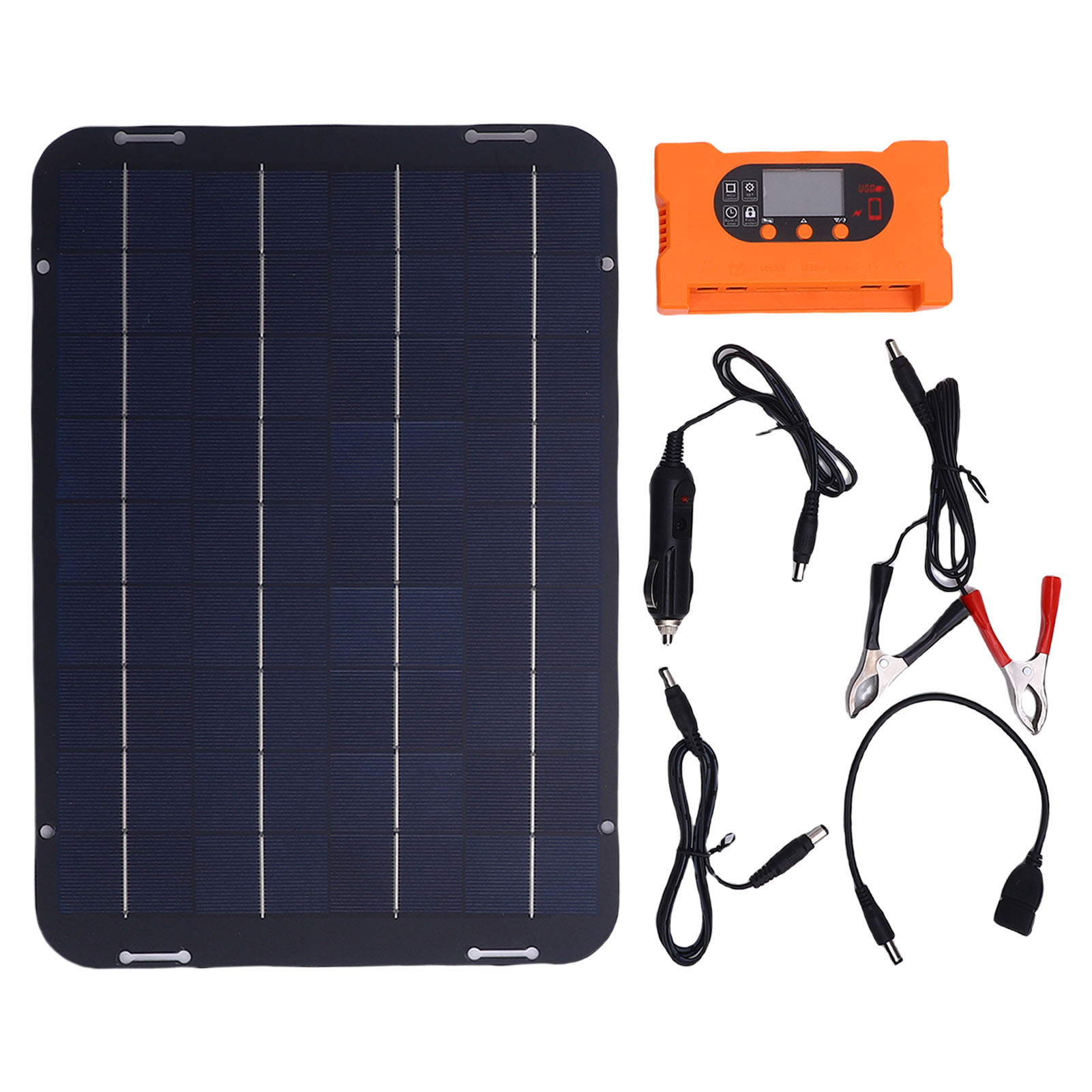 12w 18v Solarmodul-komplettset Mit Ip65-regler, Polykristallinem Silizium, Für Wohnmobil, Wohnwagen, Gewächshaus, Batteriewartung