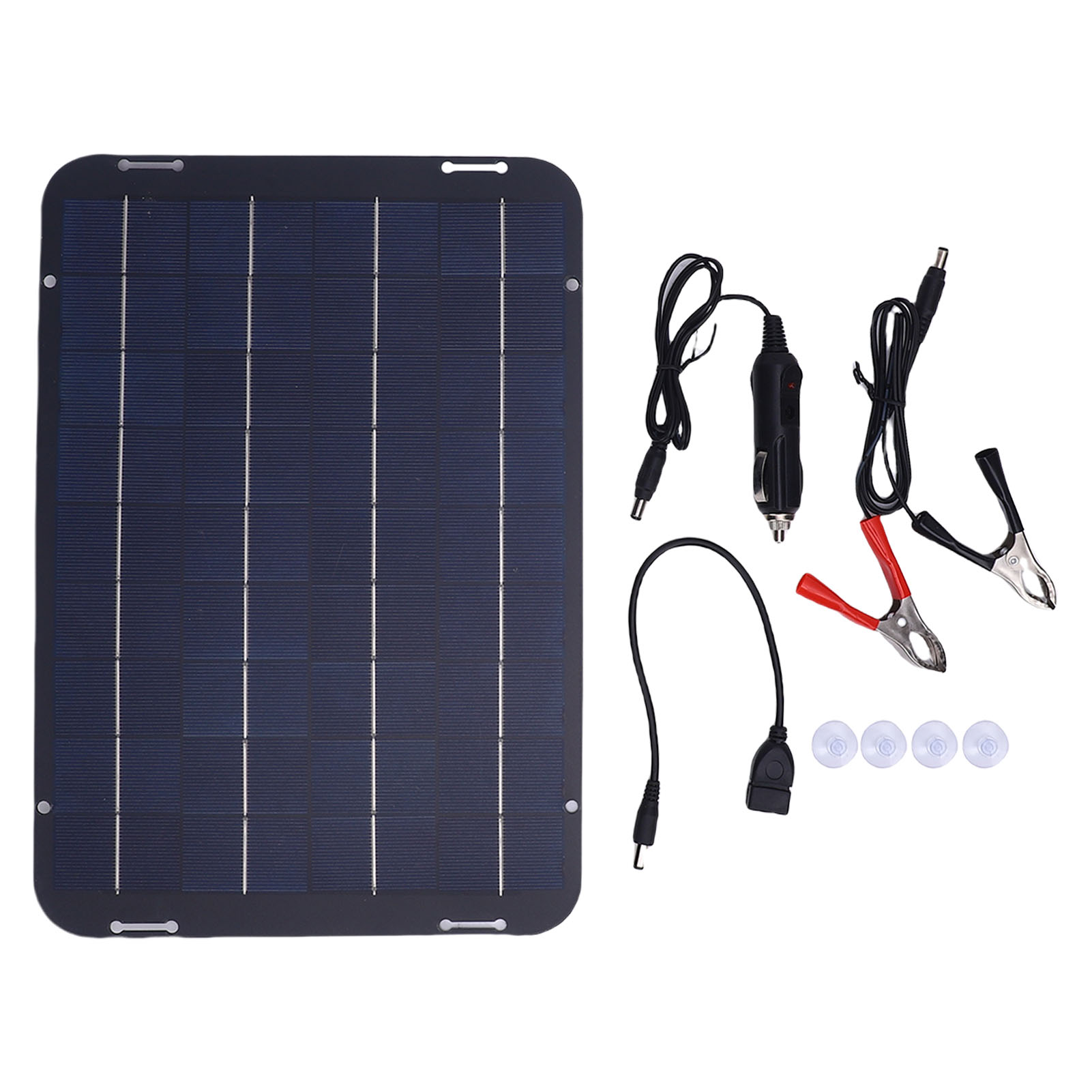 12-w-18-v-polykristallin-solarpanel, 12-v-batterieladegerät-set Für Auto, Gewächshaus, Schutzhütte, Ip65, Kompaktes Silizium, 33 X 23 Cm