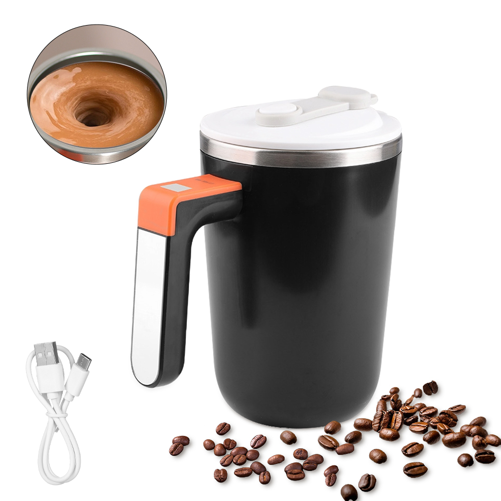 Ut-51 300 Ml Automatischer Elektrischer Rührbecher, Edelstahl 304, Usb-aufladbar, Schwarz Und Weiß