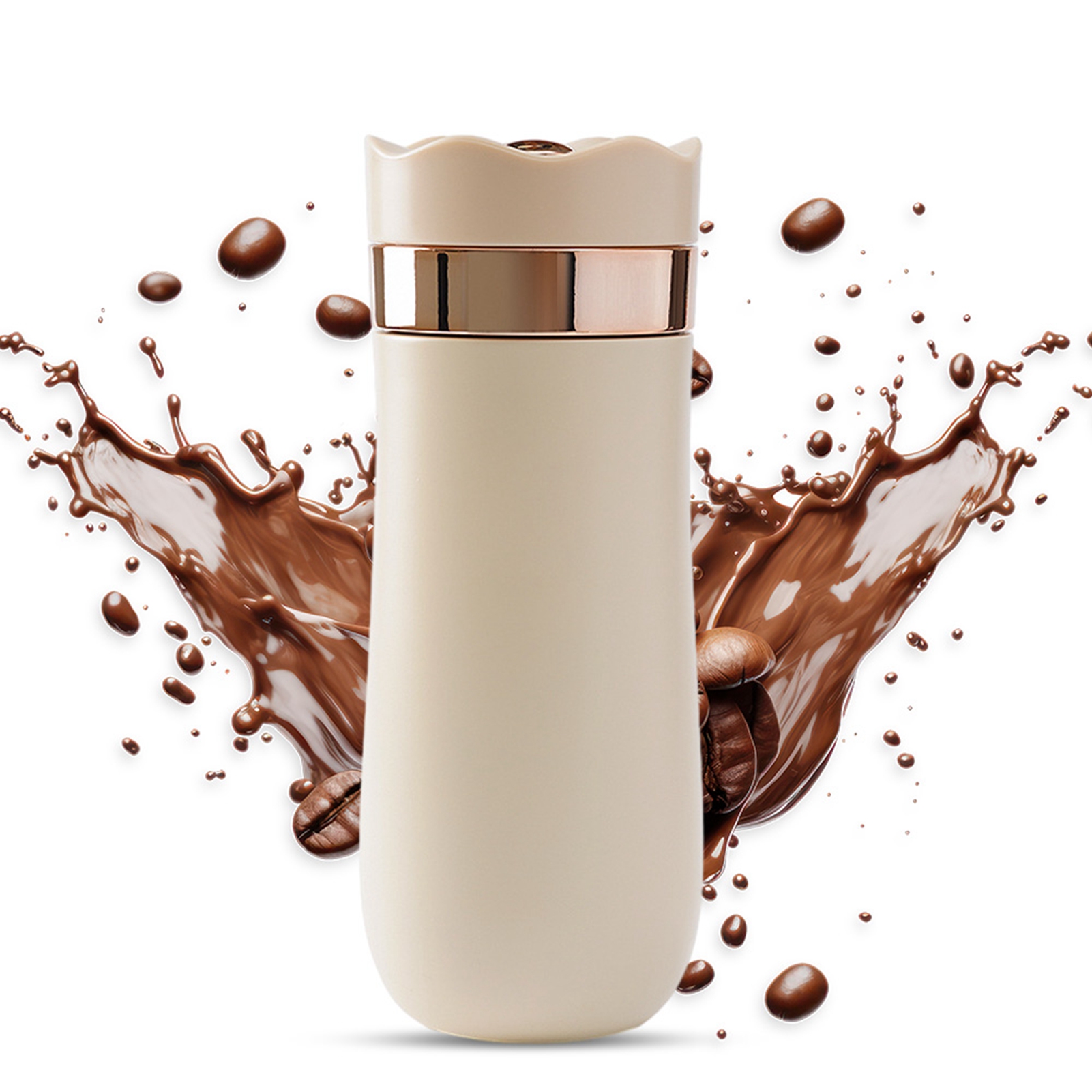 Tragbare Kaffeepresse, 320 Ml, Edelstahl 304, Doppelwandig, Isoliert, Auslaufsicher, Für Kaffee Und Tee