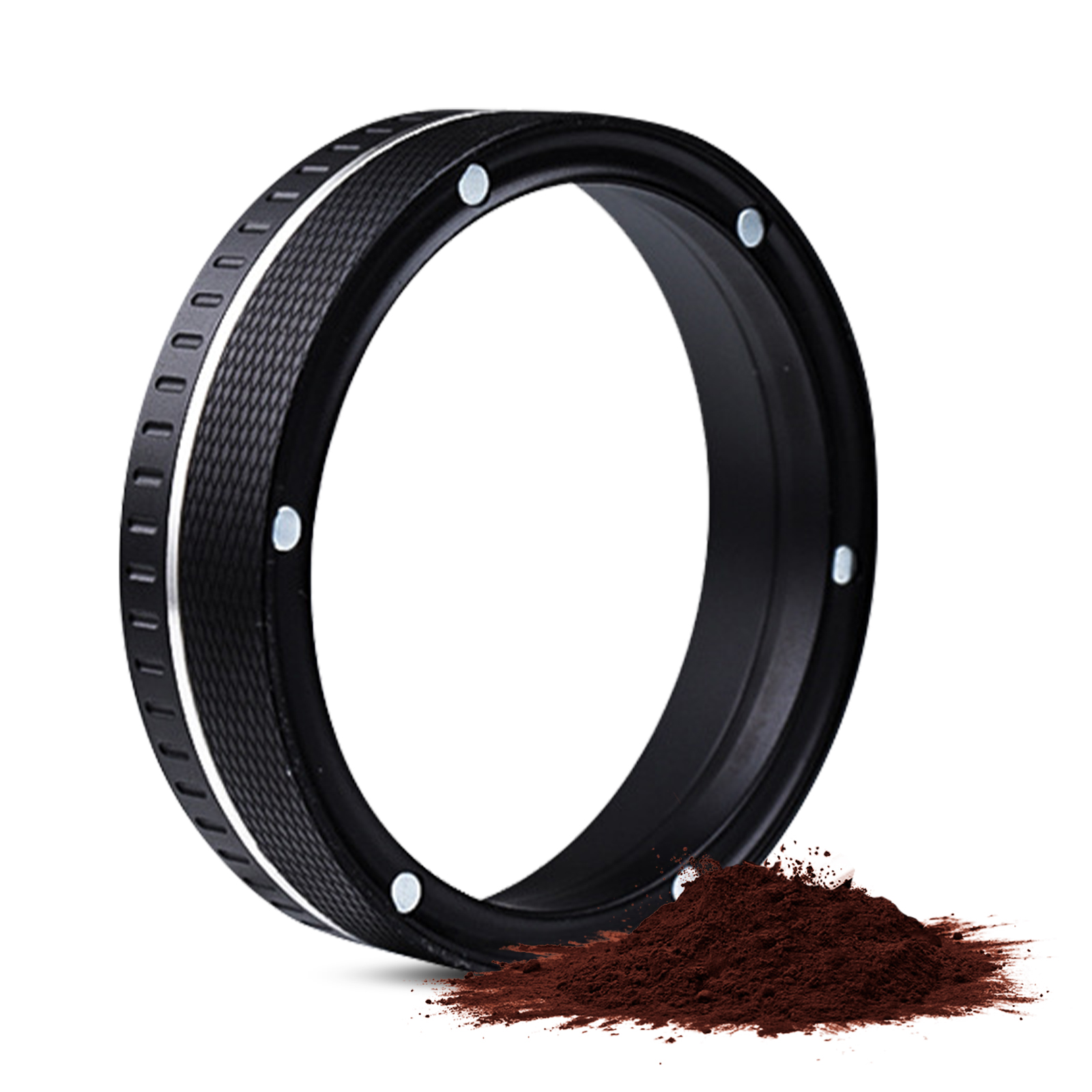 Toivize 58-mm-magnetdosierring, Eloxiertes Aluminium, Diamantstruktur, 6 Magnete Für Espresso-barista-siebträger
