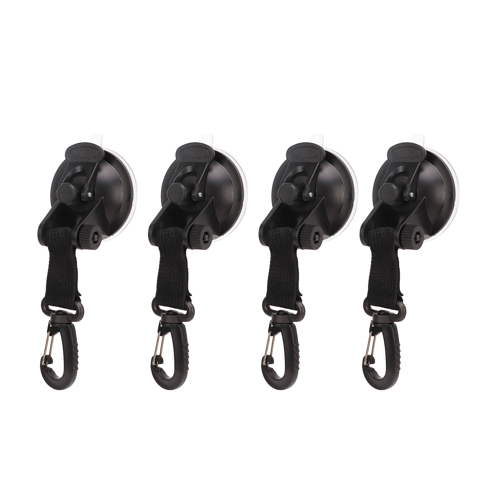 Saugnäpfe Für Zeltplanen, Ø 68 Mm, 4er-pack, Verstärktes Schwarzes Pvc, Bohrfreie Befestigung Für Auto, Wohnmobil