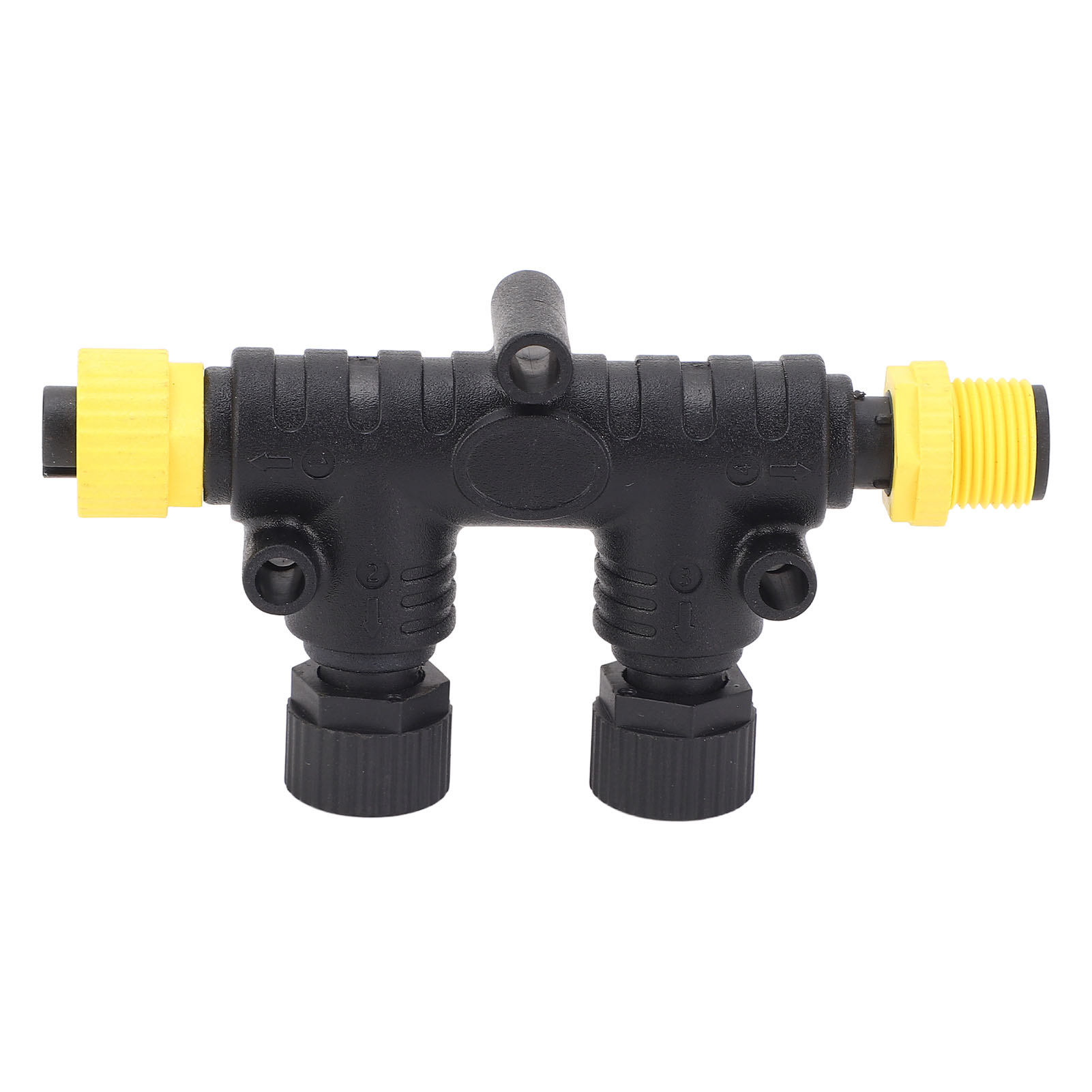 Nmea-2000-t-stecker, 2 Ports, Ip67 Wasserdicht, M12, 5-poliger Metallstecker Für Marine-backbone-netzwerke, Universell Kompatibel, Robustes Abs