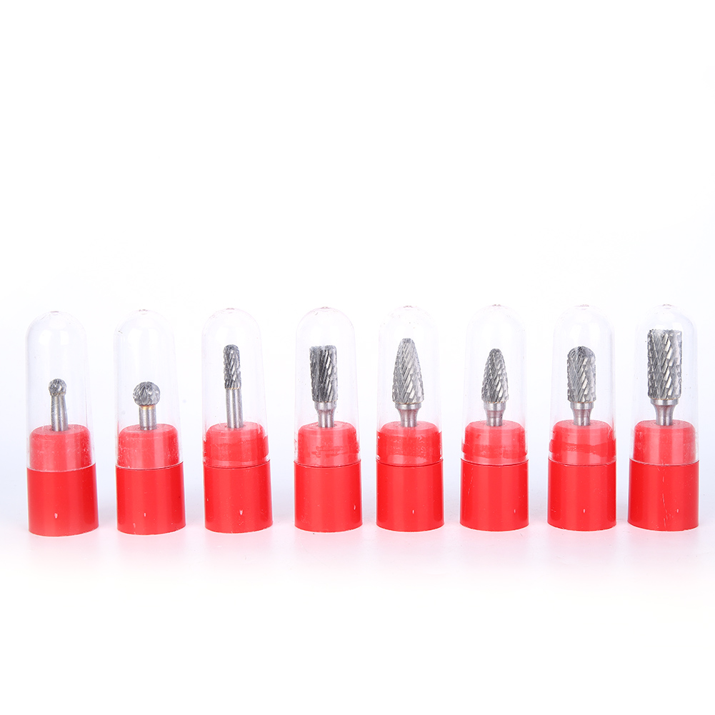 Set Mit 8 Toivize Hartmetall-rotationsfräsern, Doppelnut, 6-mm-schaft, Für Dremel-bohrer, Polieren, Metall Und Stein