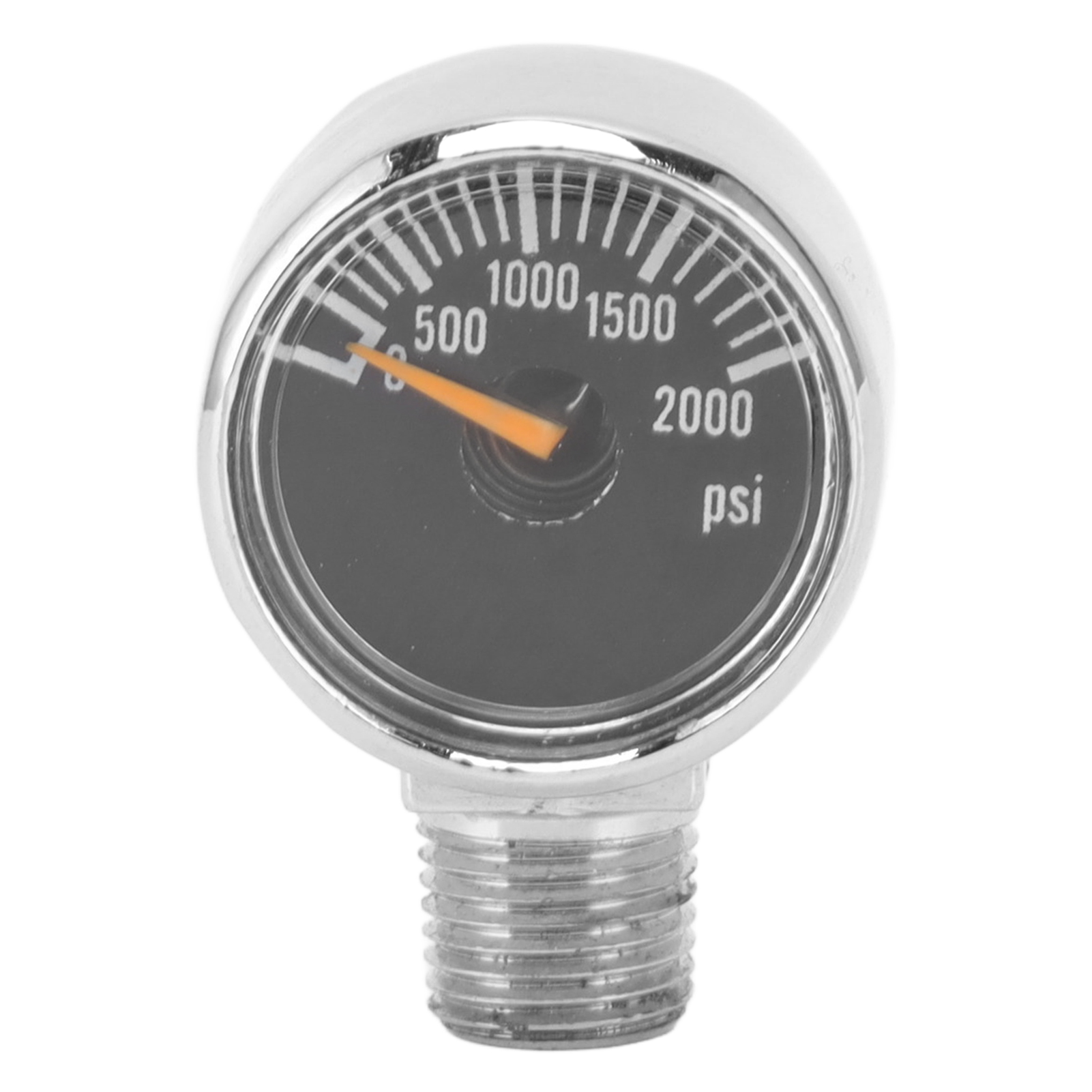 Co2-manometer 2000 Psi Edelstahl Schwarz 1/8 Npt-gewinde Für Gasflaschen Und -fässer