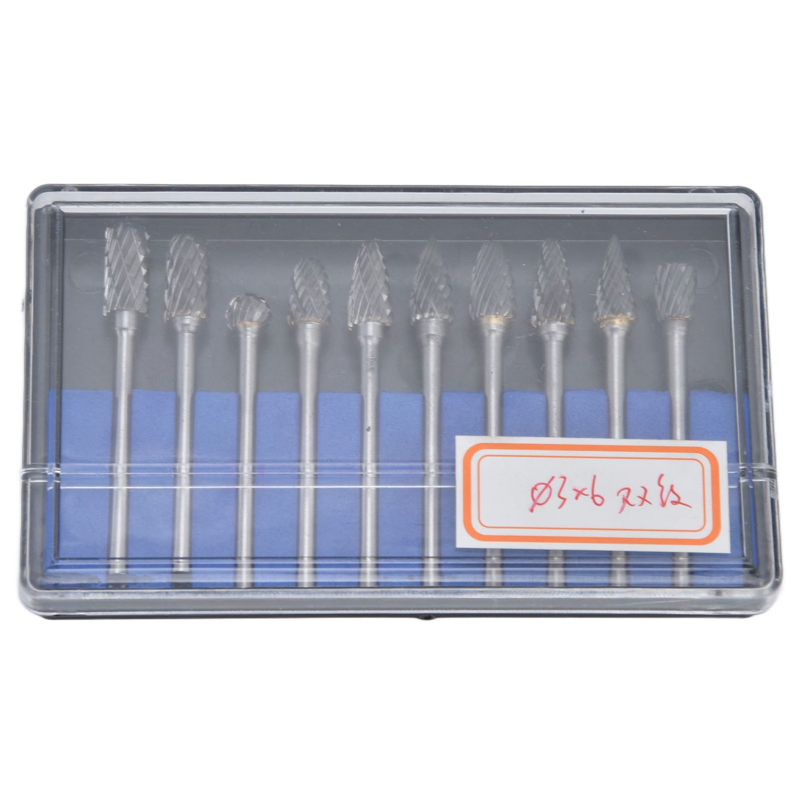 Set Mit 10 Hartmetall-rotationsfräsern, Doppelschnitt, 3-mm-schaft, Für Holz, Metall, Stein, Präzisionsbearbeitung, Dremel-kompatibel