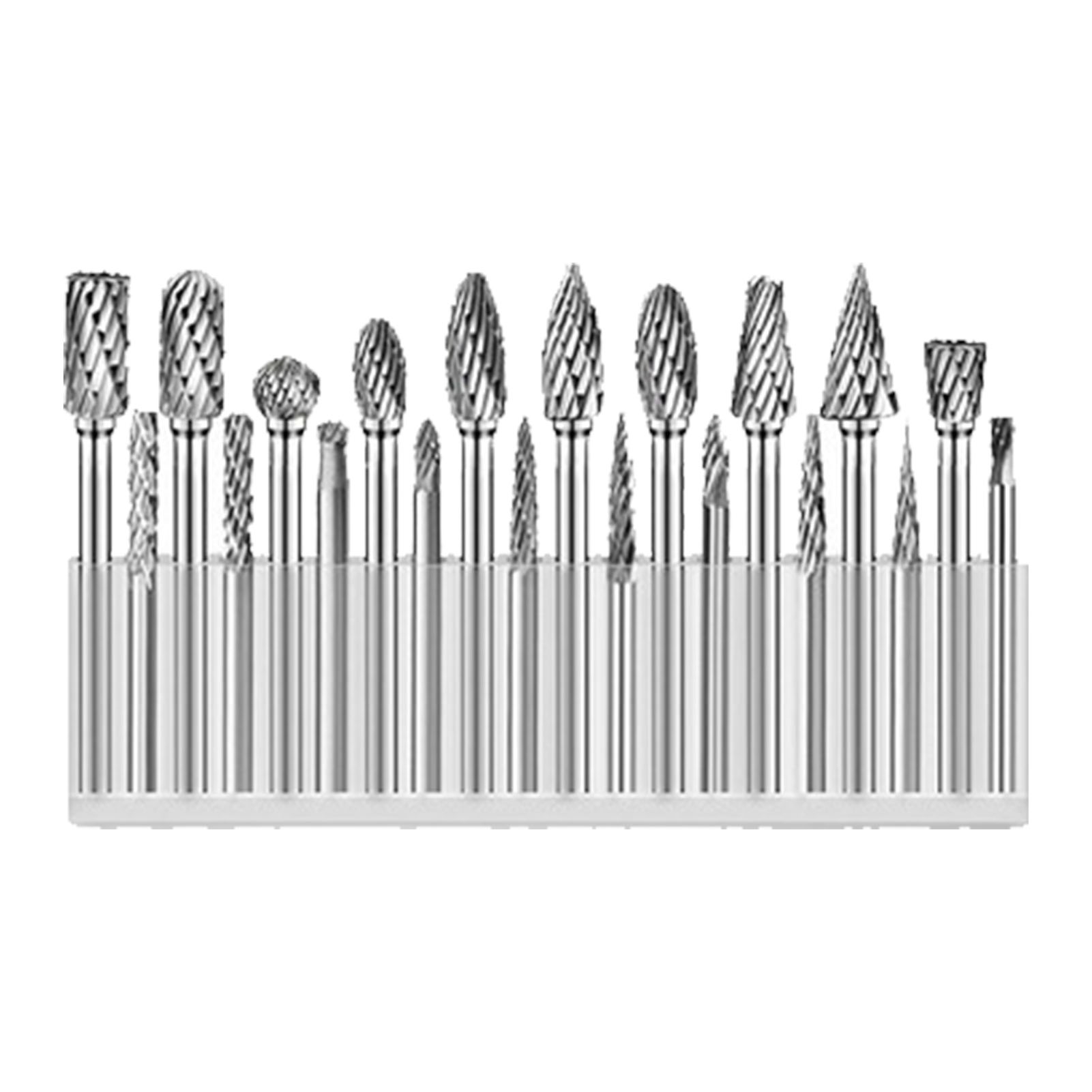 Set Mit 20 Universellen Hartmetall-rotationsfräsern Für Präzises Anfasen, Gravieren Und Entgraten Von Metall Und Holz