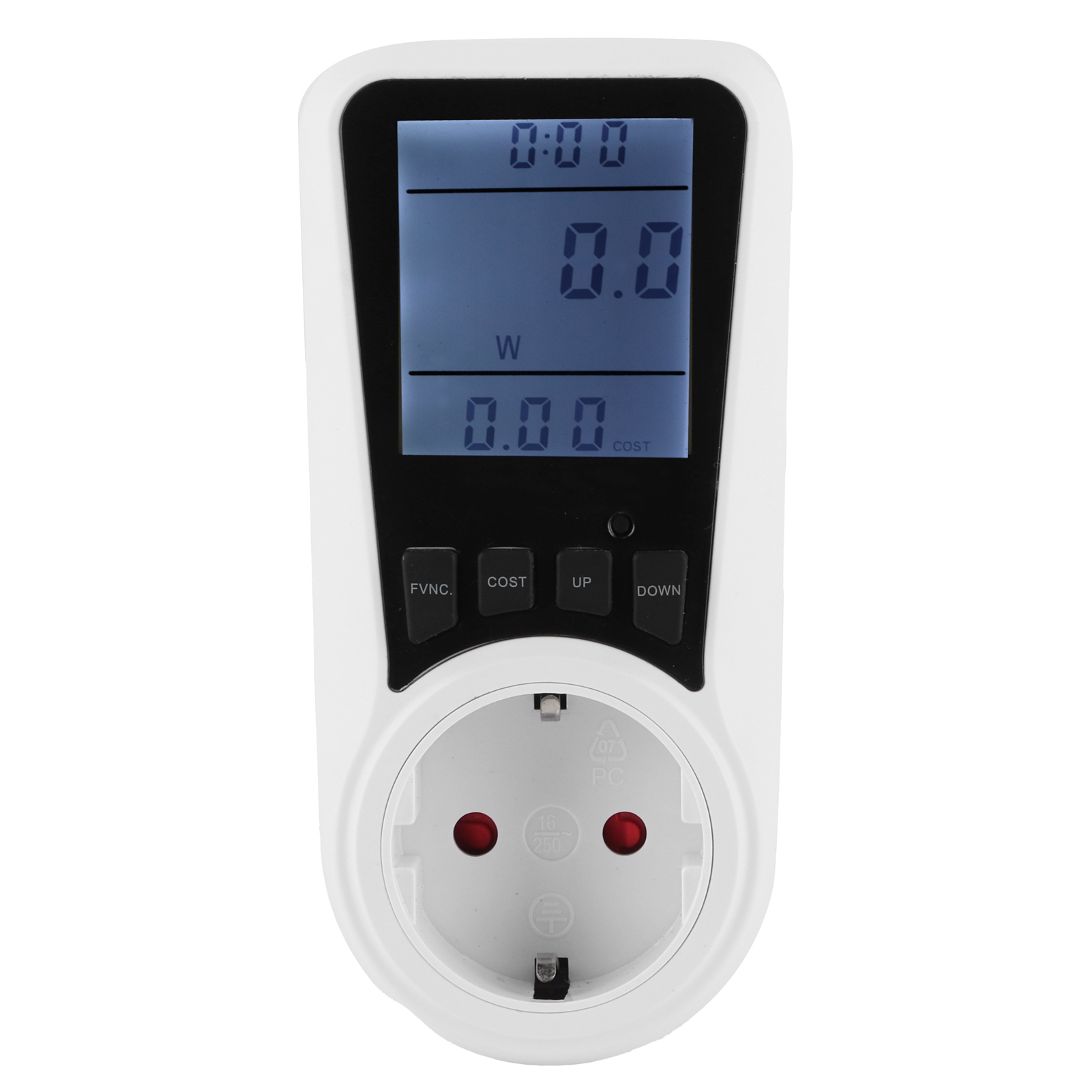 Intelligenter Stromzähler Dds109l: Misst Den Energieverbrauch Mit Überlastalarm Und Hintergrundbeleuchtetem Lcd-display Für Eu-stecker