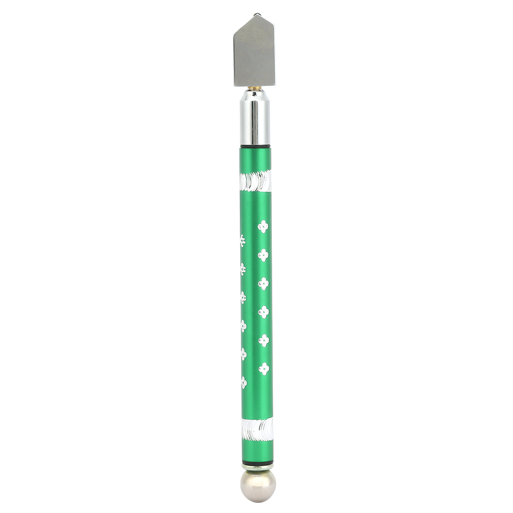 Professioneller Glasschneider Mit Hartmetallscheibe, Ergonomischem Grünem Aluminiumgriff, Für 6–12 Mm Glas