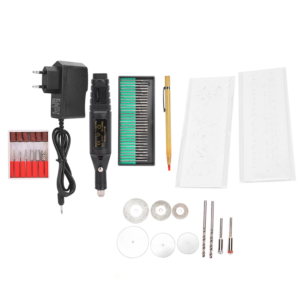 70-teiliges Miniatur-elektrogravierstift-set Mit Geschwindigkeitsregelung – Vielseitiges Set Für Holz, Metall Und Kunststoff