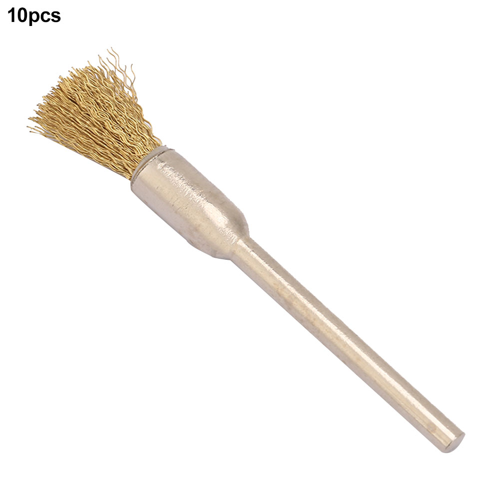 Set Mit 10 Rotationsbürsten Aus 3x6 Mm Kupferdraht – Polier- Und Entgratungsaufsätze Für Dremel-werkzeuge, Metallbearbeitung Und Schmuckherstellung