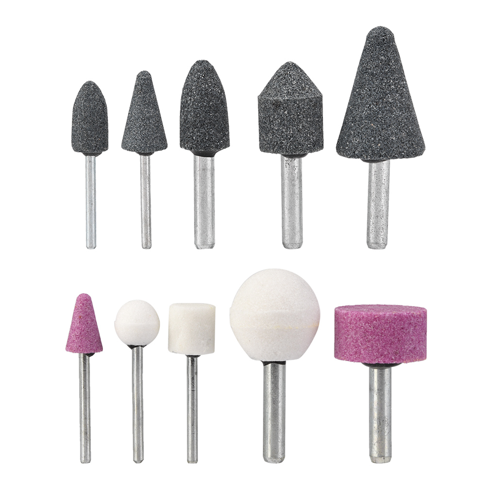 10 Korund-schleif- Und Polierspitzen Für Rotationswerkzeuge – Durchmesser 3 Mm Und 5 Mm – Ideal Zum Feinentlacken Und Für Lokales Polieren