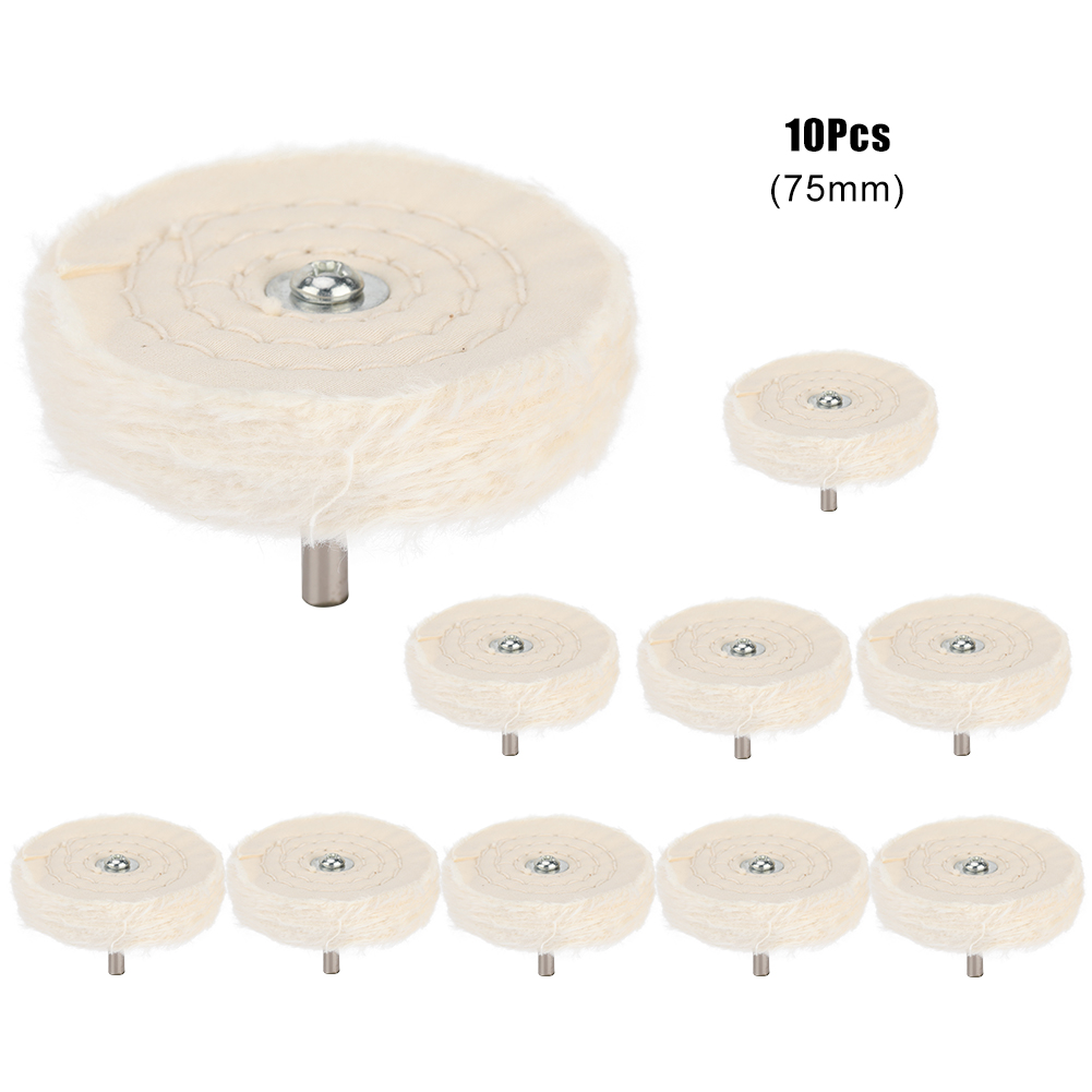 75-mm-t-förmige Baumwollpolierscheiben – 10 Stück, 6-mm-aufnahme Für Schmuck, Präzises Und Langlebiges Hochglanzfinish