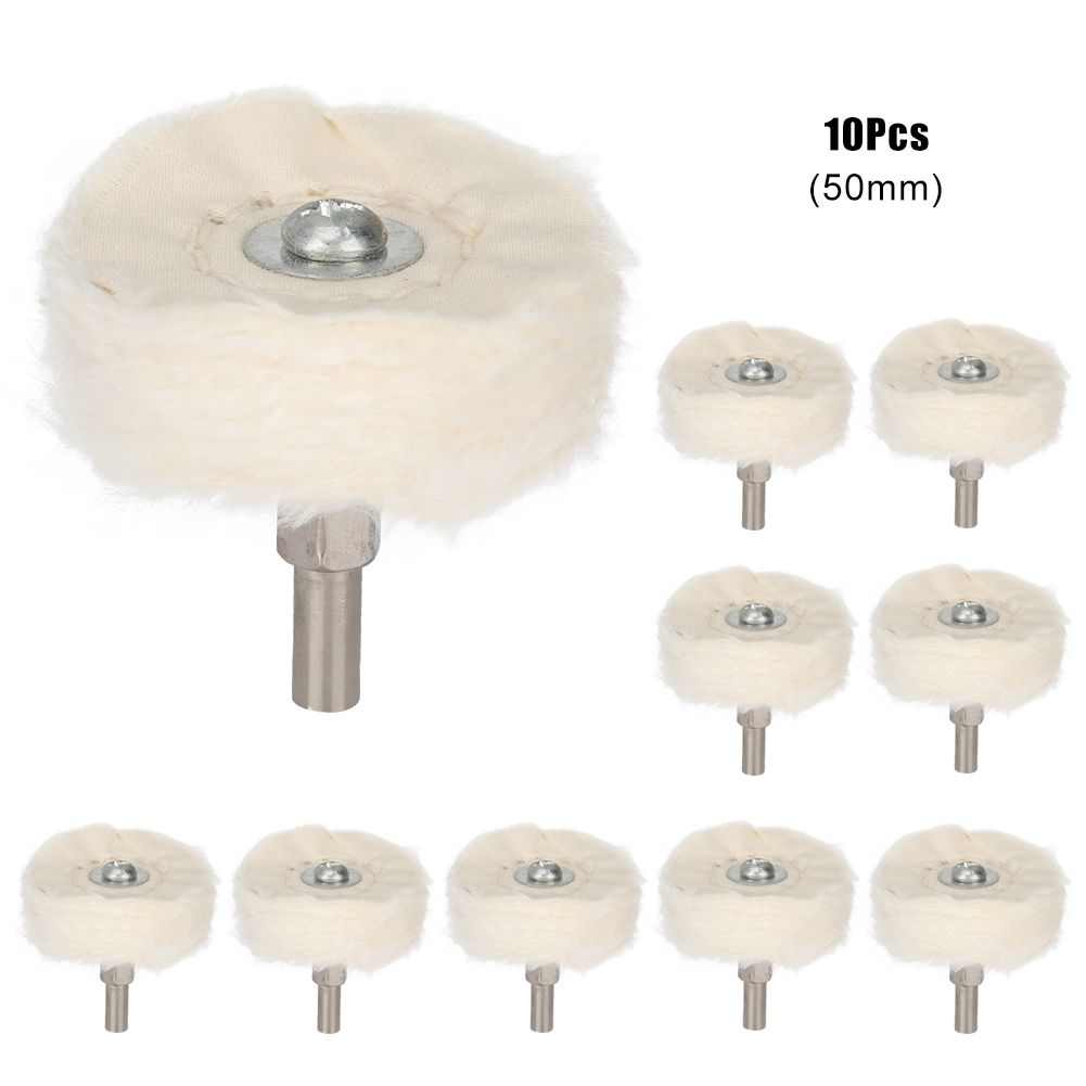 50-mm-t-förmige Polierscheiben Aus Baumwollgewebe – 10er-set Mit 6-mm-schaft Für Schmuck Und Edelmetalle