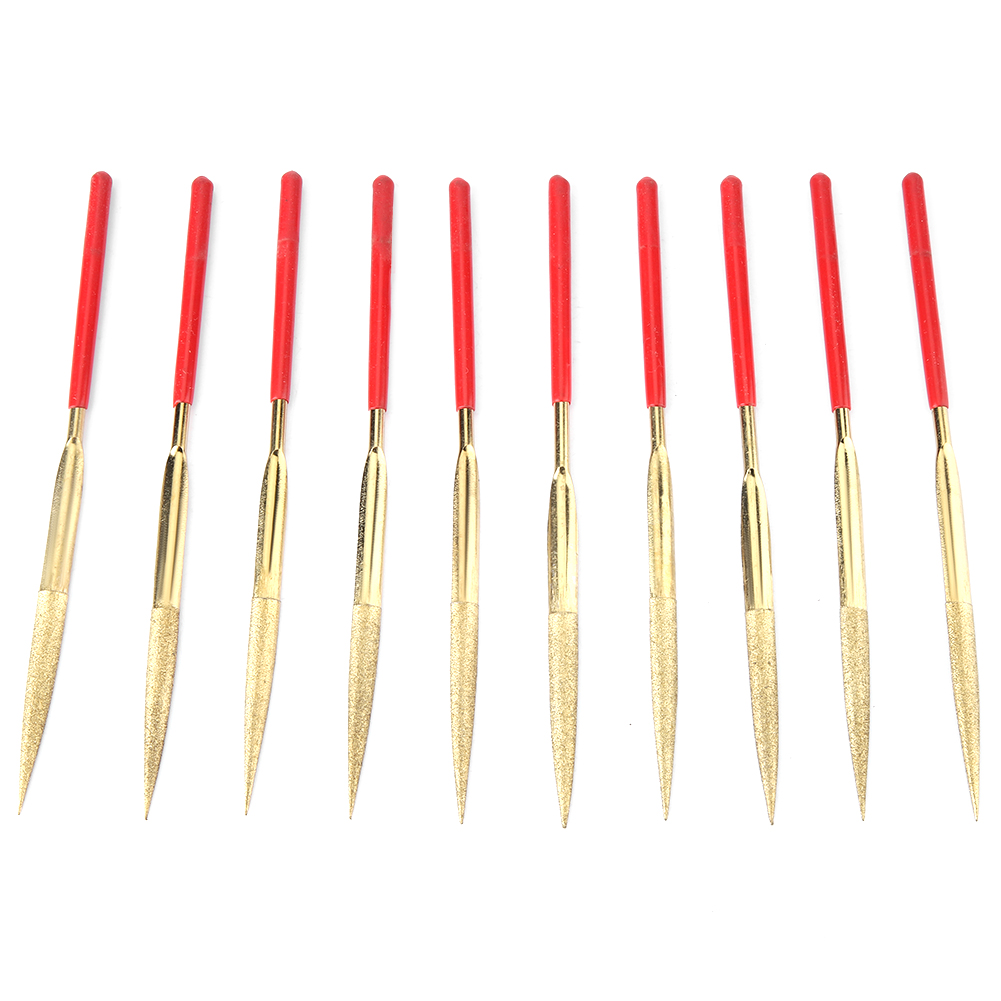 Set Mit 10 Toivize 4x160mm Hochbeständigen Halbrunden Diamantfeilen Für Metall Und Holz