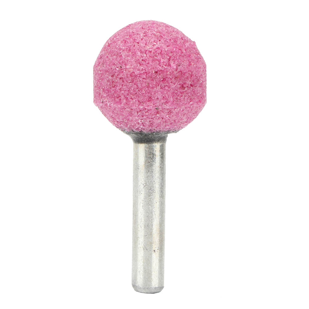 Satz Mit 10 Montierten Keramik-schleifscheiben, 6 X 20 Mm Rote Rundspitze, Verchromtes Korund Für Präzises Polieren Und Entlacken