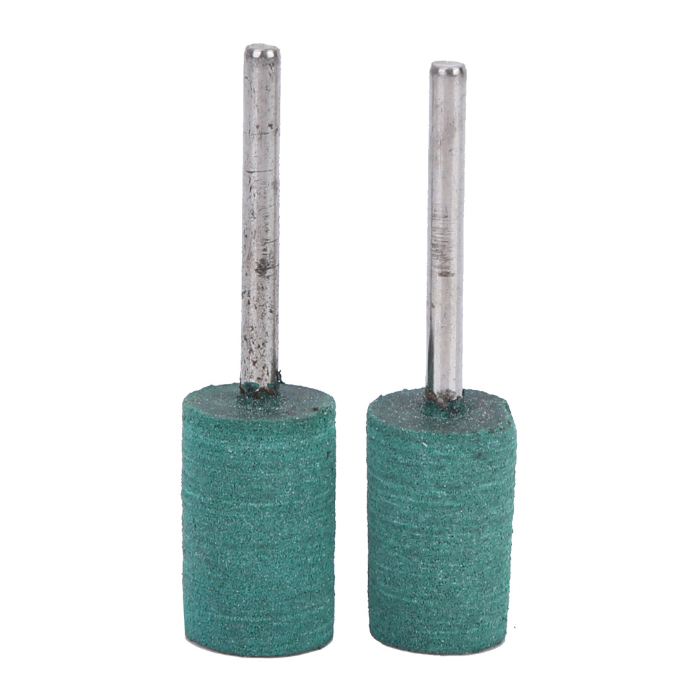 Grüne Gummipolierspitze, 3 Mm Schaft, 12 Mm Zylindrische Form, 100 Stück Pro Packung Für Winkelschleifer