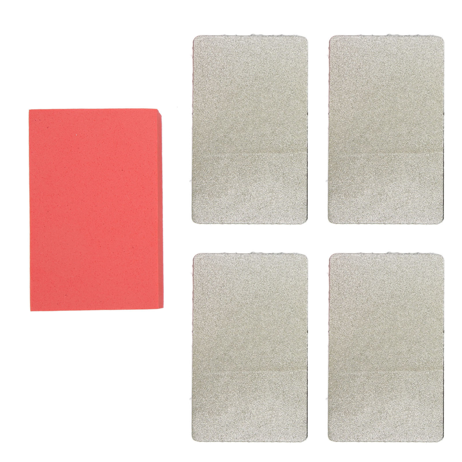 Diamant-handpolierblock Nr. 120 – 4-teiliges Set Für Beton, Glas, Marmor Und Granit – Ergonomisches Schaumstoffpad 96 X 60 Mm