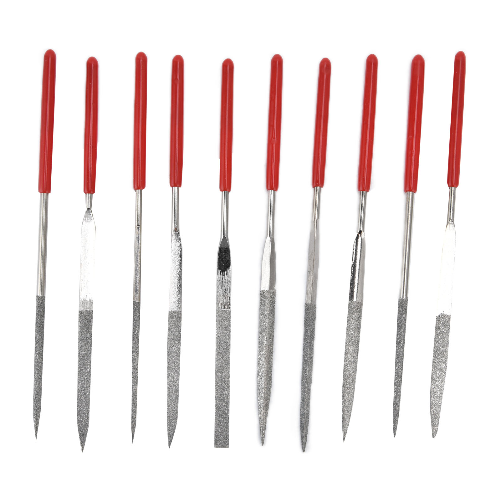 Set Mit 10 Präzisions-metallfeilen, Gehärteter Stahl, 3 X 140 Mm, Ergonomisch, Für Schmuckherstellung Und Feines Kunsthandwerk, Mit Pvc-beutel