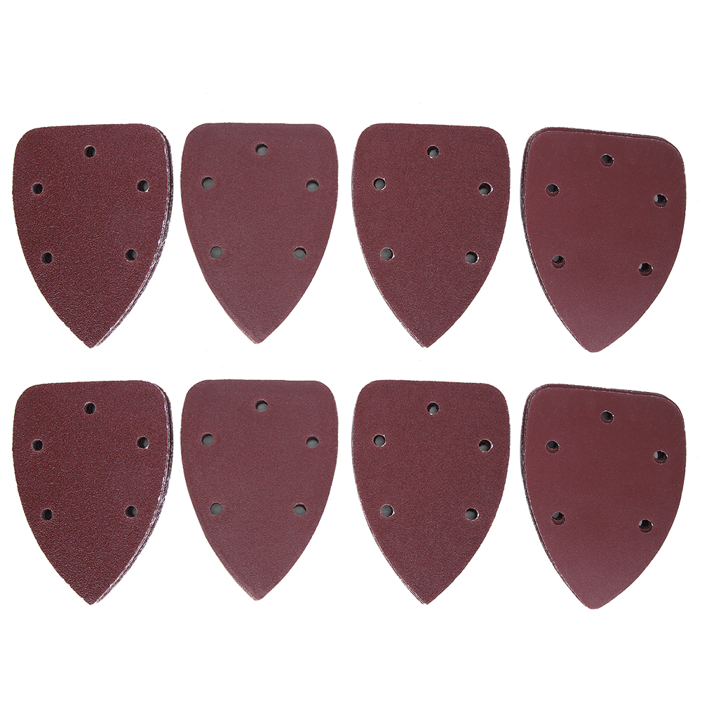 Toivize Dreieckige Schleifblätter 140 X 90 Mm, Klettverschluss, 5 Löcher, Körnung 60–240, 40 Stück, Zum Schleifen Von Holz Und Metall