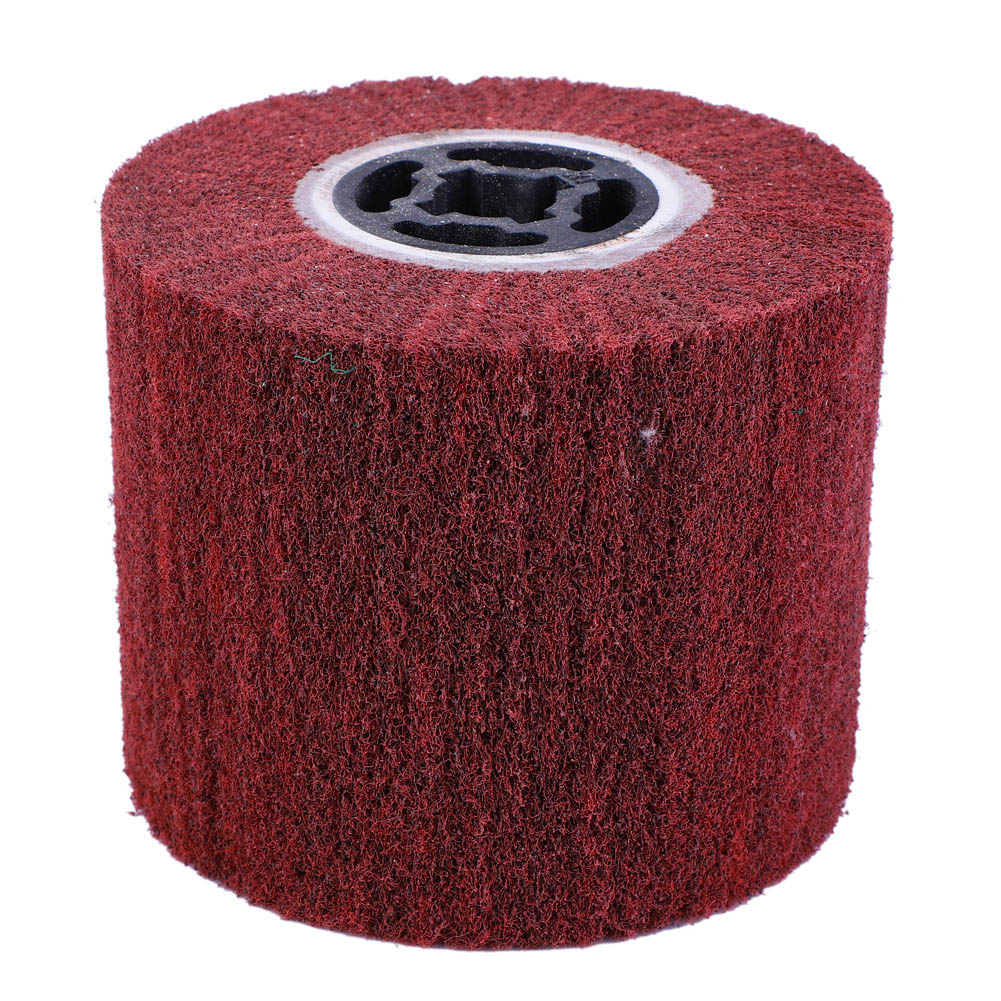 Nylon-polierwalze Mit 400er Körnung, Ø120 Mm, 100 Mm Dick, Zum Veredeln, Polieren Und Entlacken Von Edelstahl.