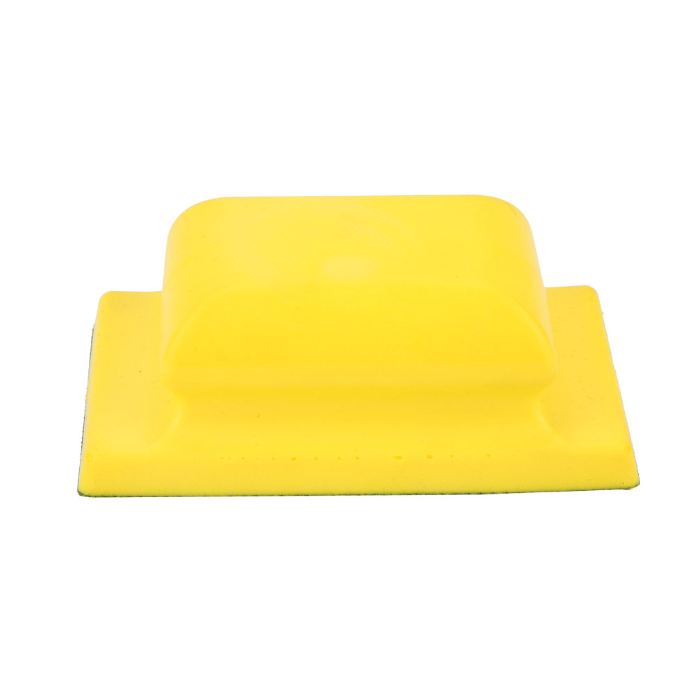 Manueller Schleifklotz 115 X 68 Mm, Gelber Pu-schaumstoff Mit Staubdichtem Klettverschluss Für Schleifpapier