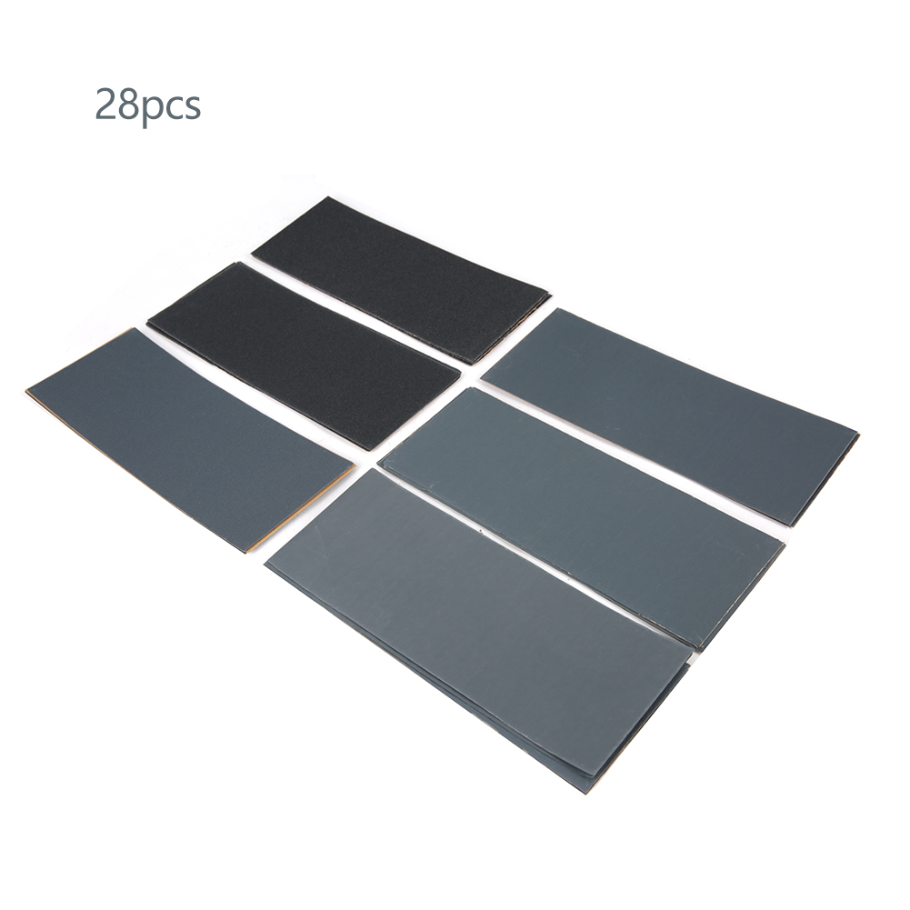 Toivize Nass-/trockenschleifpapier 227 X 93 Mm, Packung Mit 28 Siliziumkarbidblättern, Körnung 120 Bis 3000, Für Professionelles Schleifen
