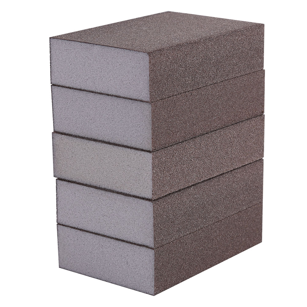 Schwammschleifklotz 240-320, 5er-pack – Flexibler Brauner Korund, 7 X 10 X 2,5 Cm, Für Streifenfreies Finish Von Holzmöbeln