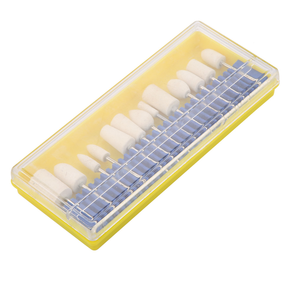Set Mit 13 Polierspitzen Aus Wollfilz Für Rotationswerkzeuge – 2,35 Mm Schaft