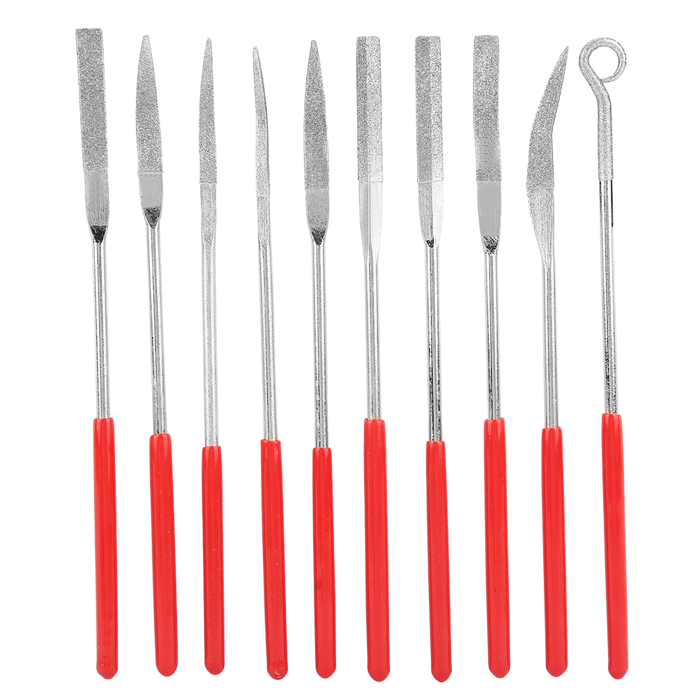 Set Mit 10 Toivize 138 Mm Diamantfeilen Aus Legiertem Stahl Für Präzisen Modellbau Und Heimwerkerprojekte