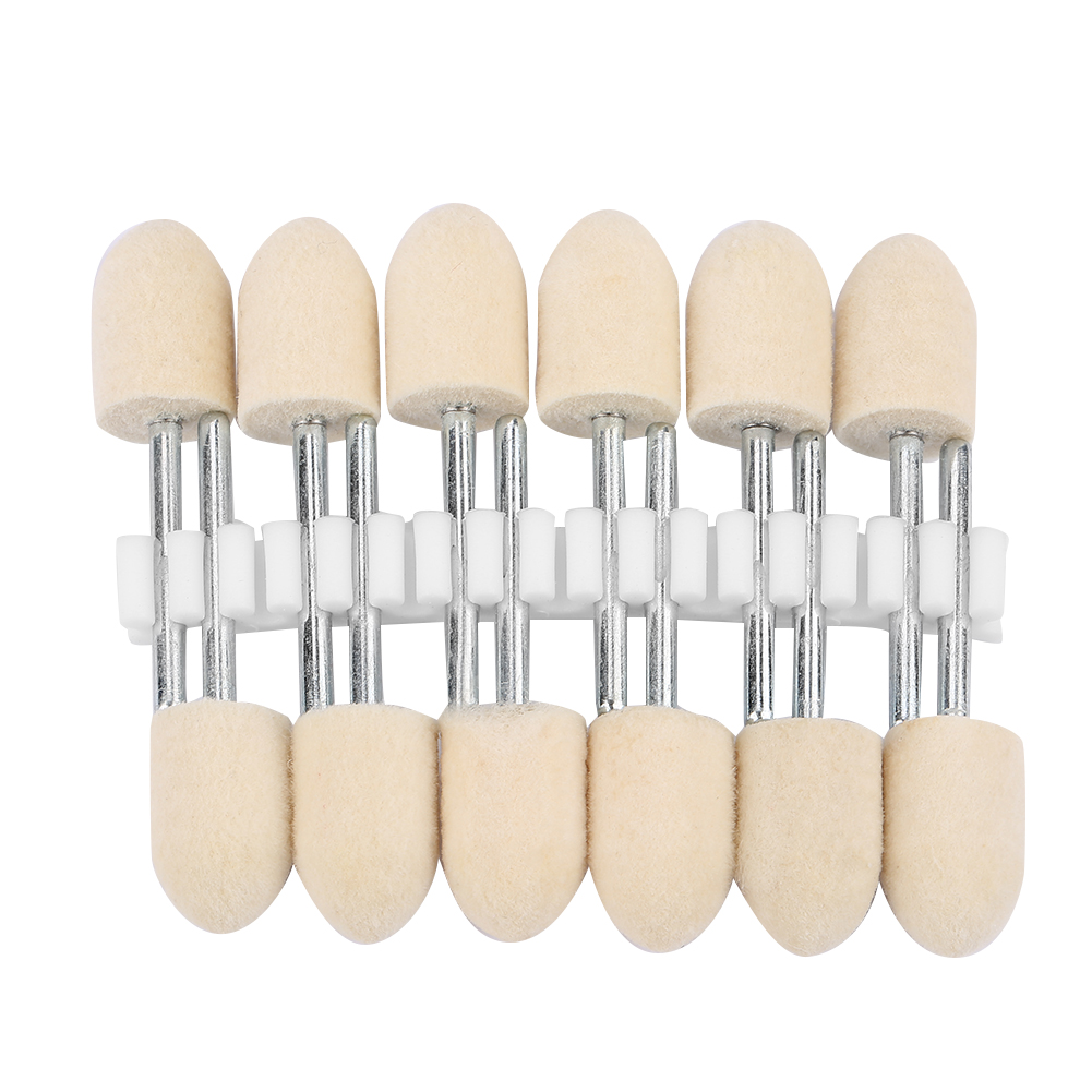 07 12-mm-kegel-polierkopf Aus Wolle – 12er-packung, 3-mm-schaft-filzspitzen Für Rotationsschleifer, Zum Feinpolieren Von Metallen Und Schmuck
